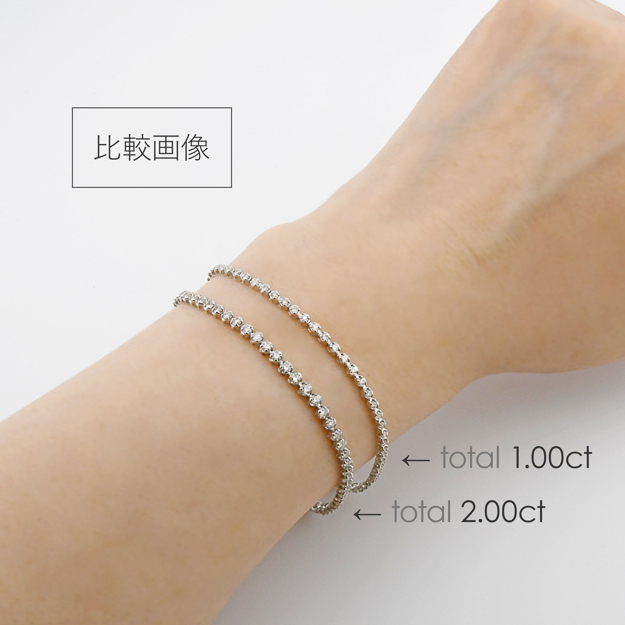 ダイヤモンド 計1.00ct Pt900 テニス ブレスレット ダイヤ ABB004P