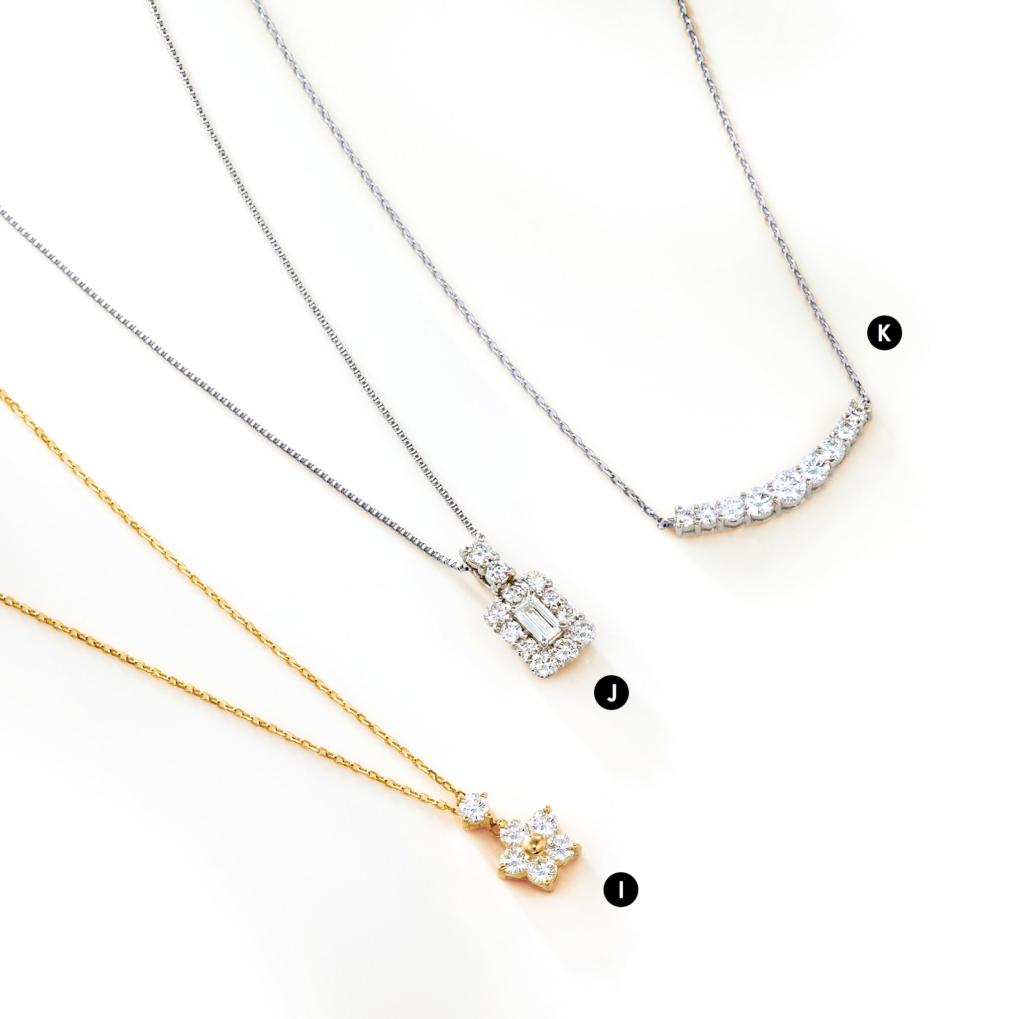 ダイヤモンド ネックレス Pt / K18 KA25W04