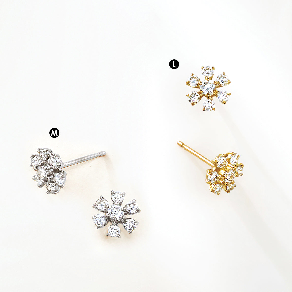 ダイヤモンド ピアス Pt / K18YG KA25W05