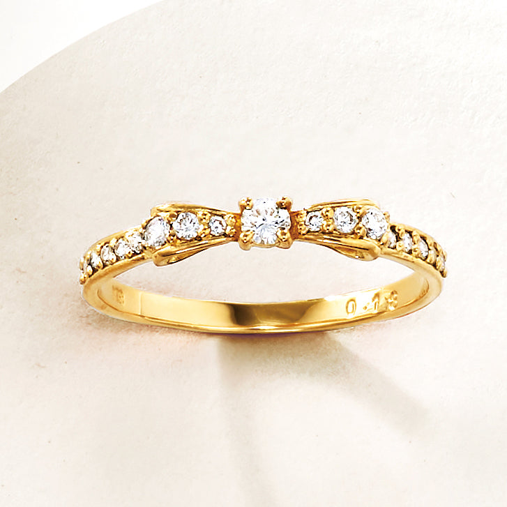 ダイヤモンド リング Pt / K18YG KA25W06