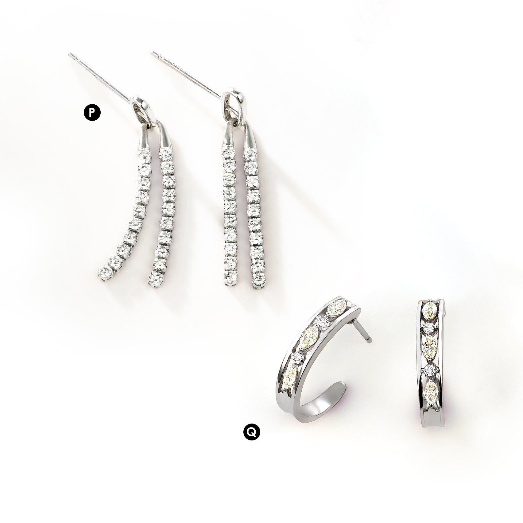 ダイヤモンド ピアス Pt KA25W07