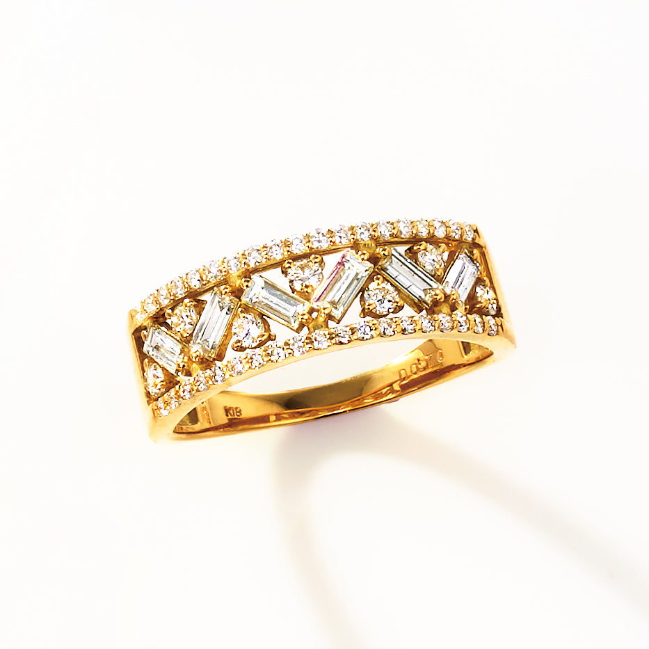 ダイヤモンド リング Pt / K18YG KA25W08