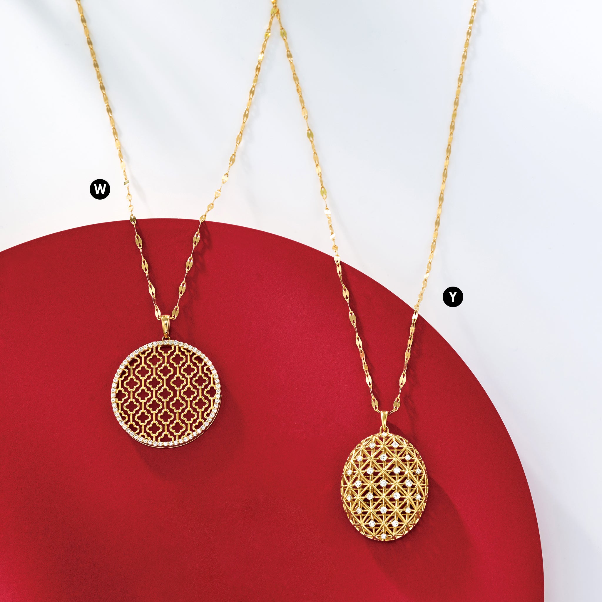 ダイヤモンド ネックレス K18YG KA25W10