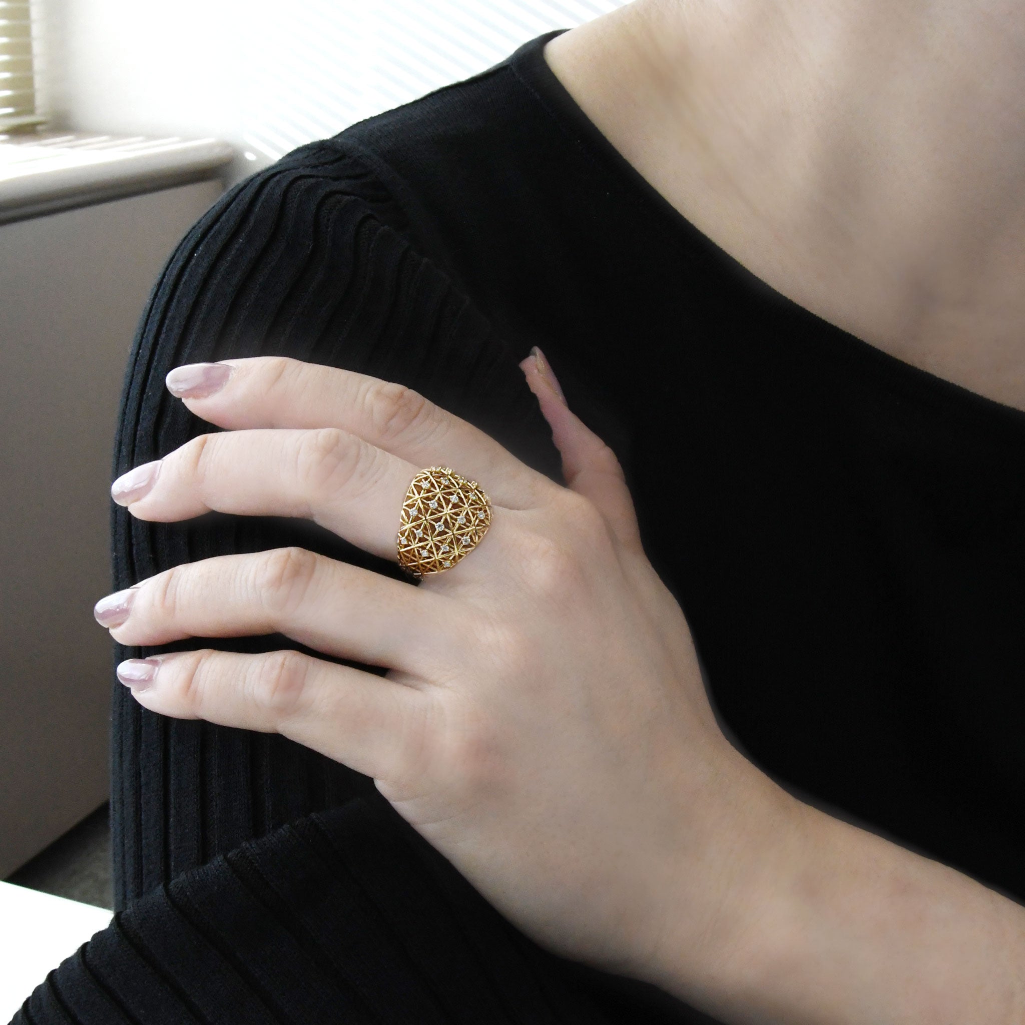 ダイヤモンド リング K18YG KA25W11