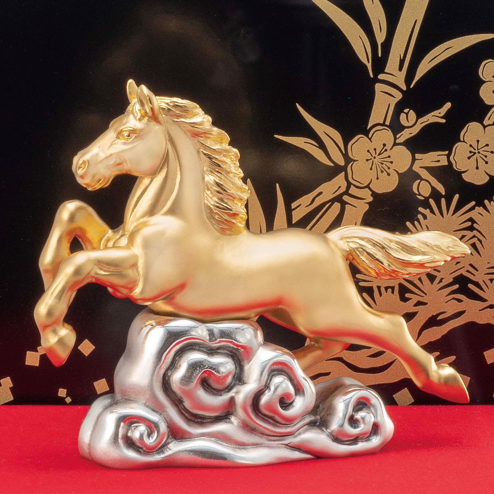 【期間限定・1月21日(水)10:00まで】純金製・造幣局検定マーク入 福来「午」【小】 KA25W15S