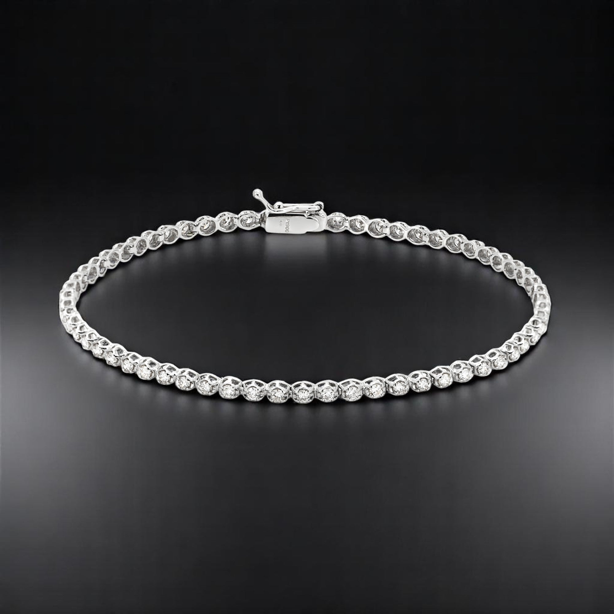 ダイヤモンド 計1.00ct Pt900 テニス ブレスレット ダイヤ ABB004P
