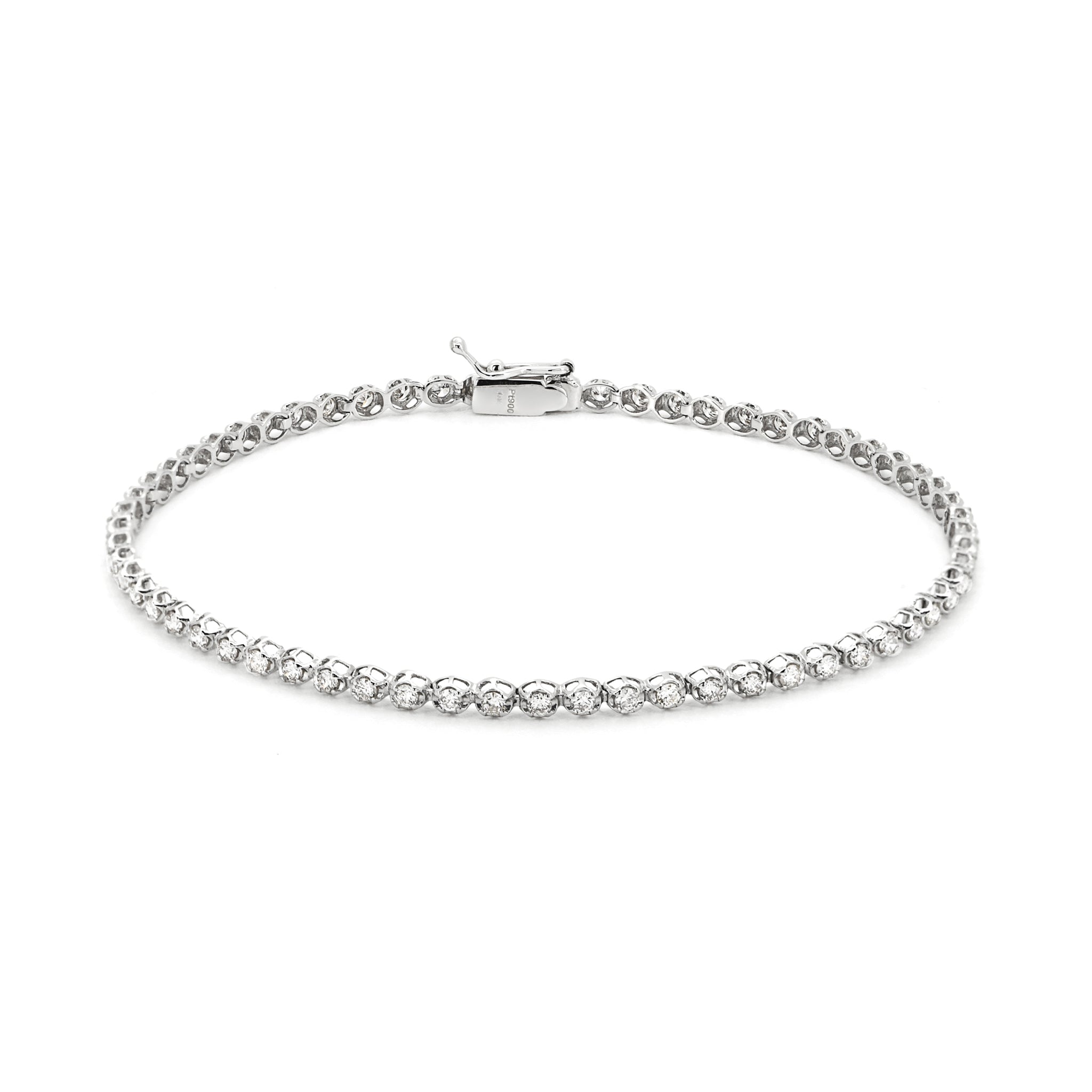 ダイヤモンド 計1.00ct Pt900 テニス ブレスレット ダイヤ ABB004P