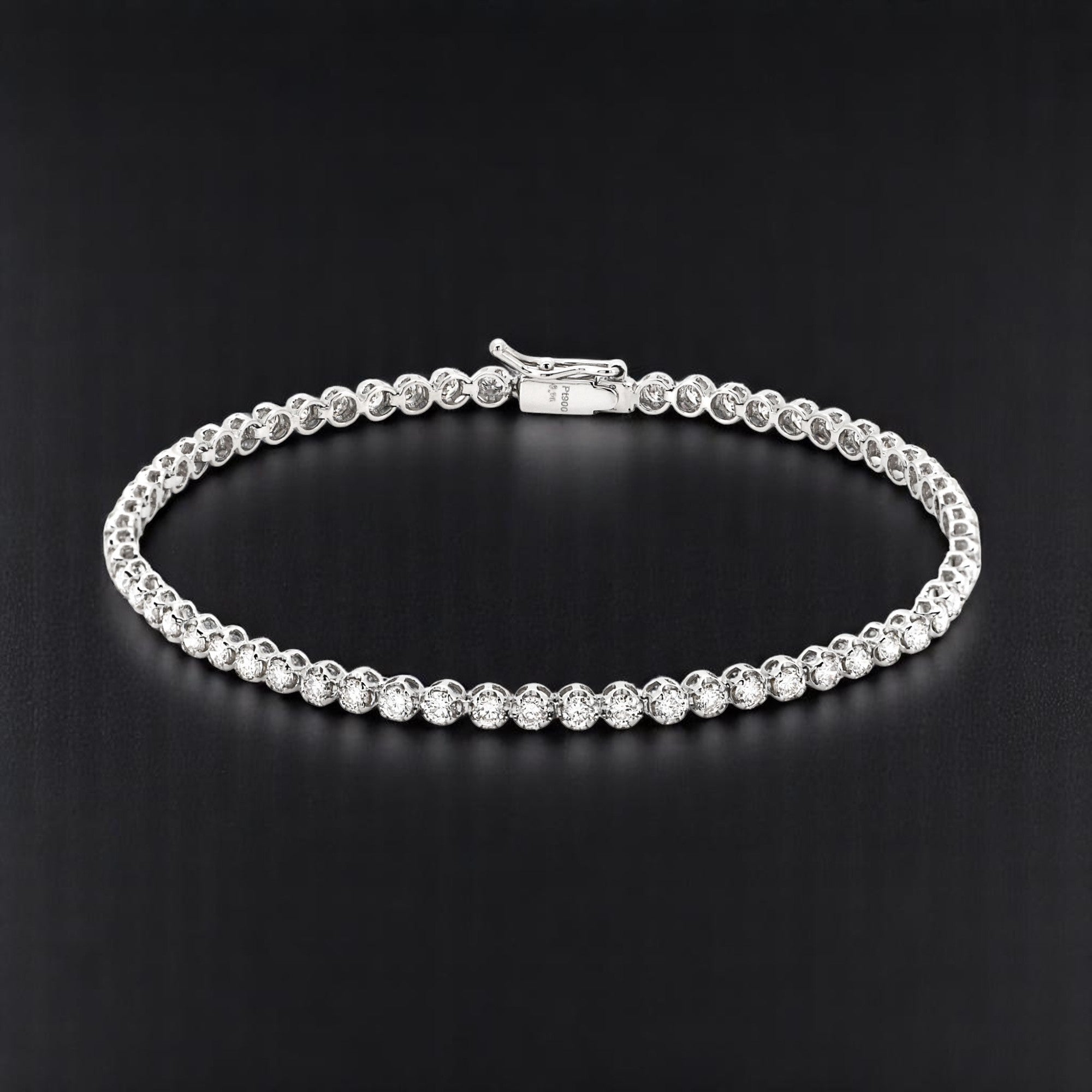 ダイヤモンド 計2.00ct Pt900 テニス ブレスレット ダイヤ ABB005P
