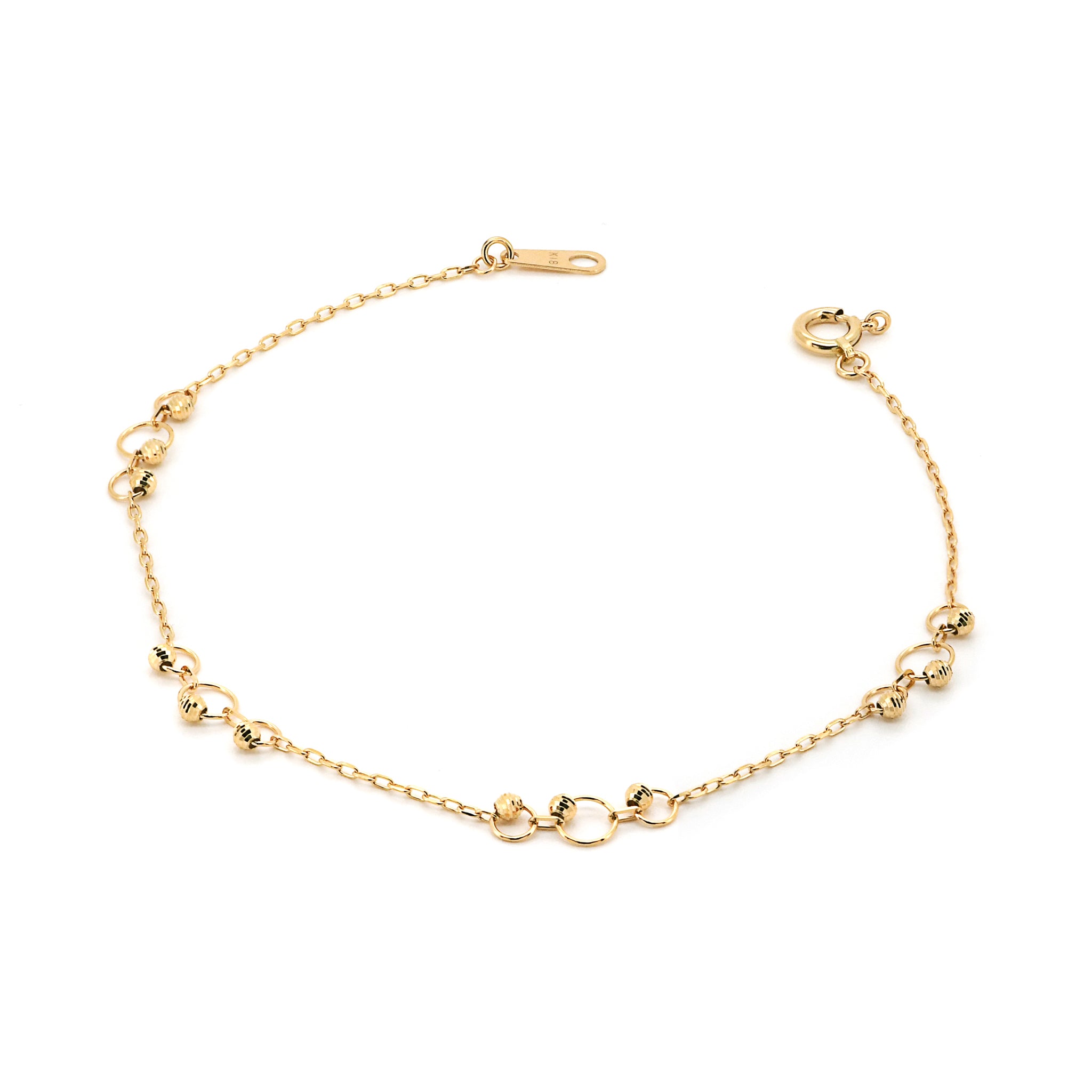 K18YG ブレスレット イエローゴールド チェーン 17cm