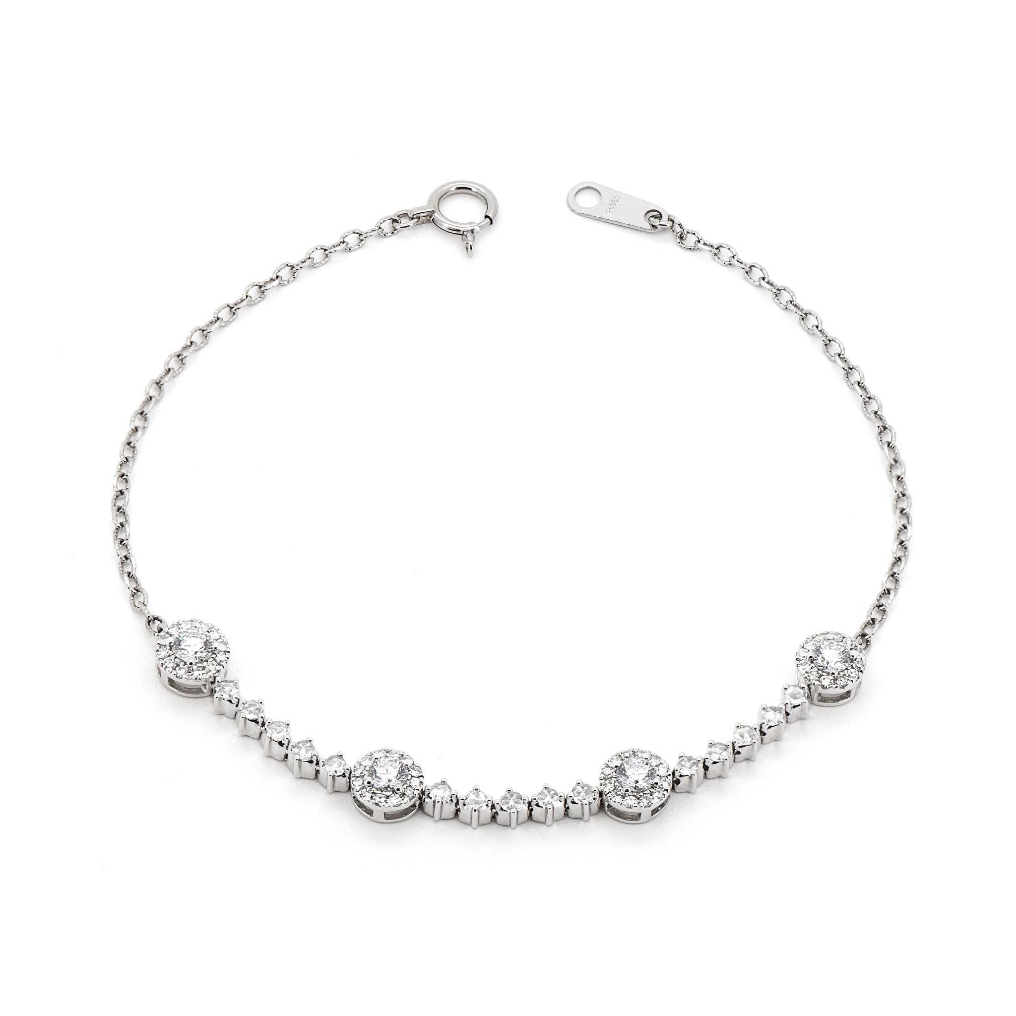 【鑑定書付き】ダイヤモンド 計0.947ct Pt850 ブレスレット ダイヤ ABW013P