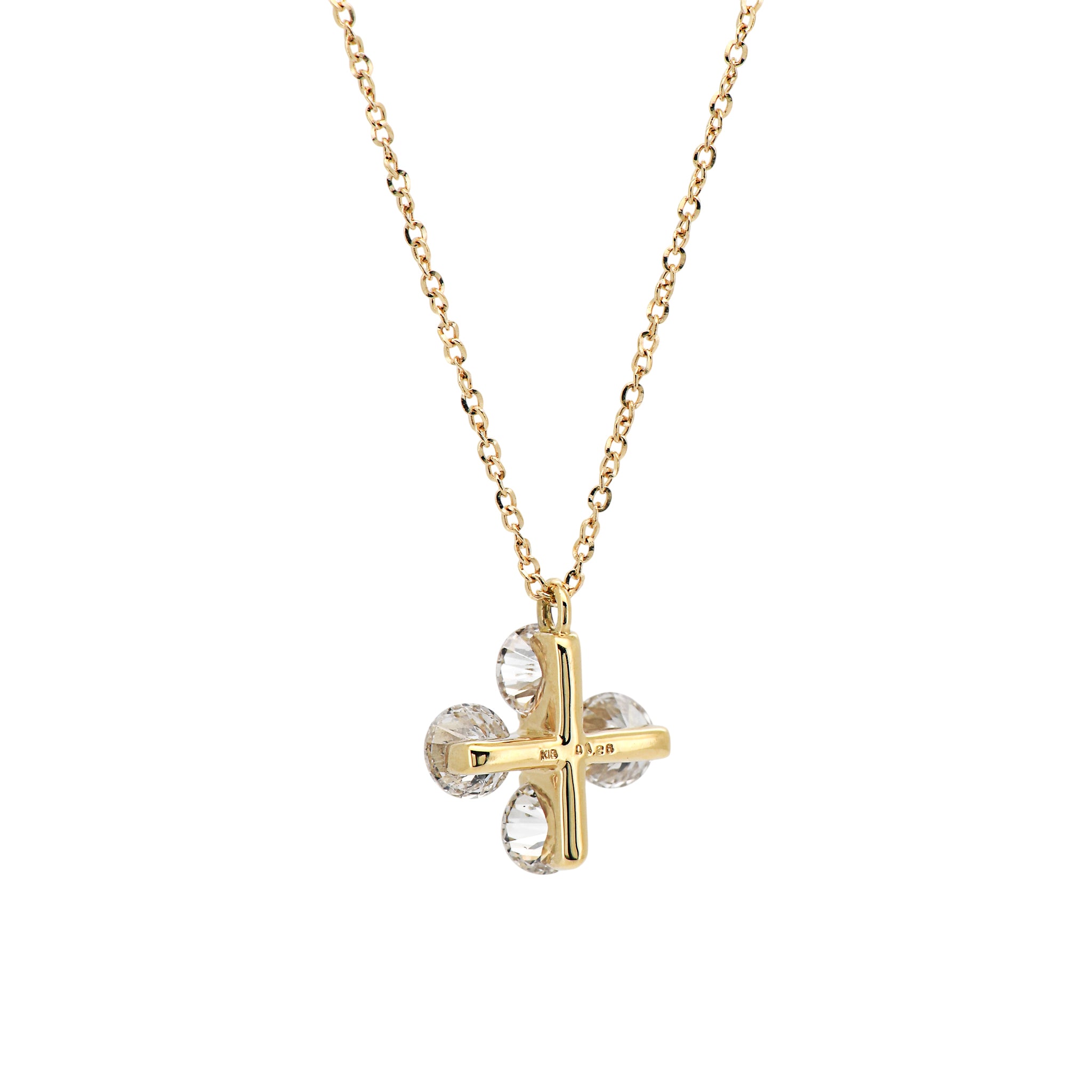 【大特価/8月31日(日)まで】ダイヤモンド 計1.26ct ネックレス K18YG フラワー ANA090K