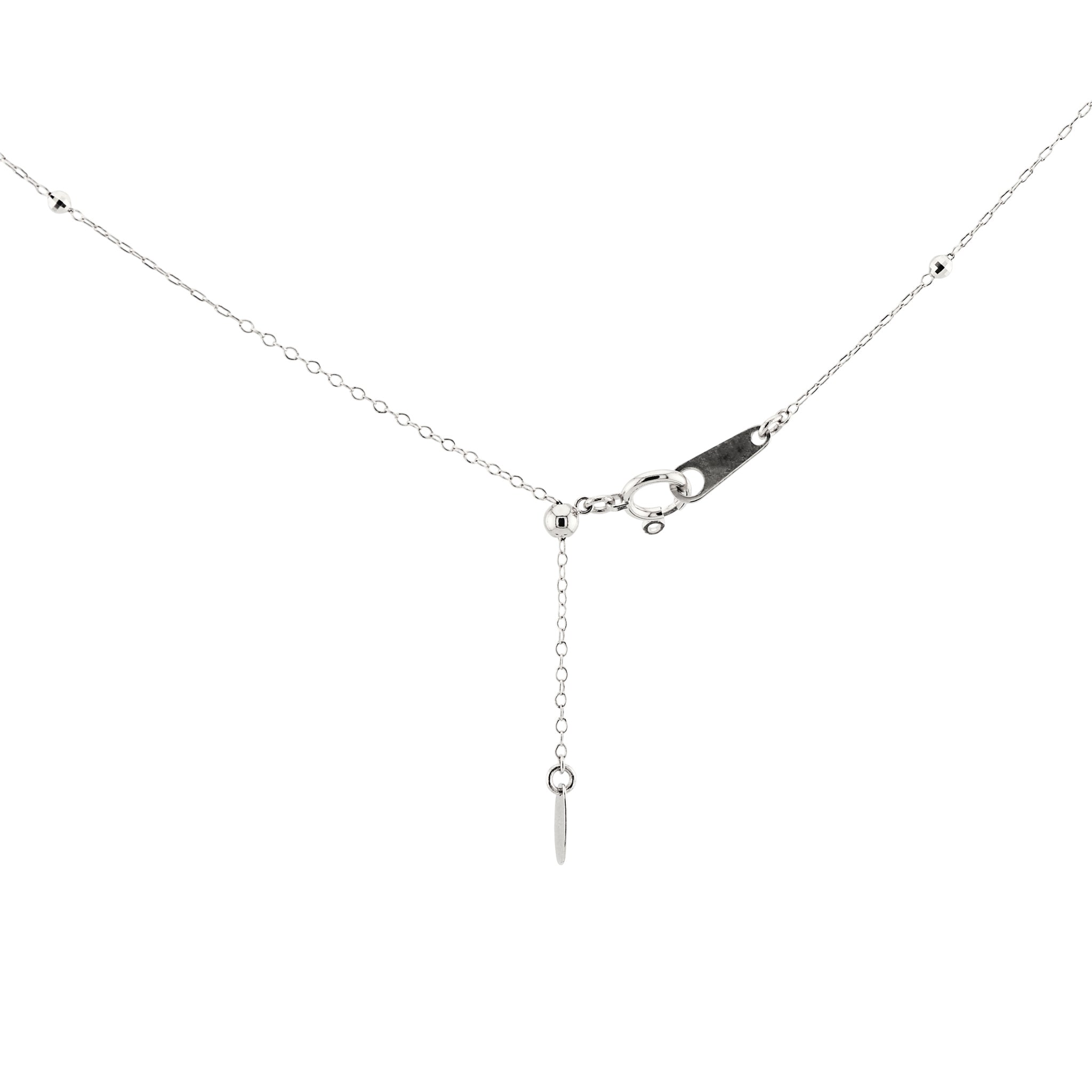 アコヤベビーパール 9粒 プラチナ ライン ネックレス ANA094P