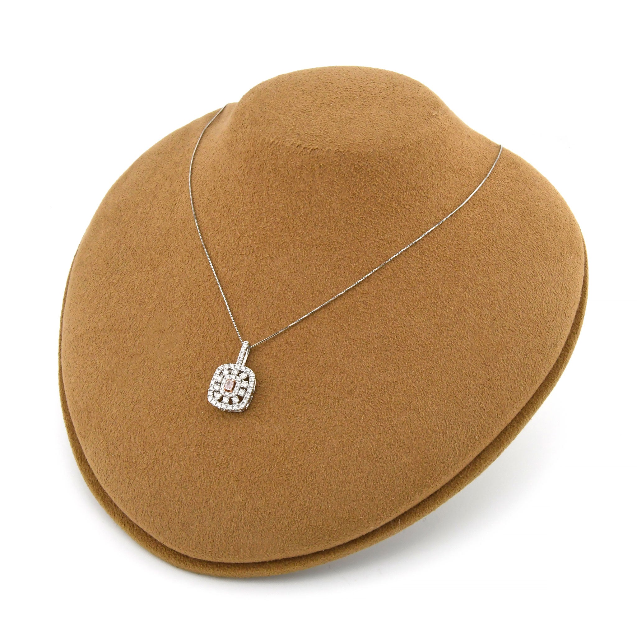 【1点もの・鑑定書付き】天然 ピンクダイヤモンド ネックレス FANCY LIGHT PINK ダイヤ Pt950 プラチナ ペンダント ANC067P