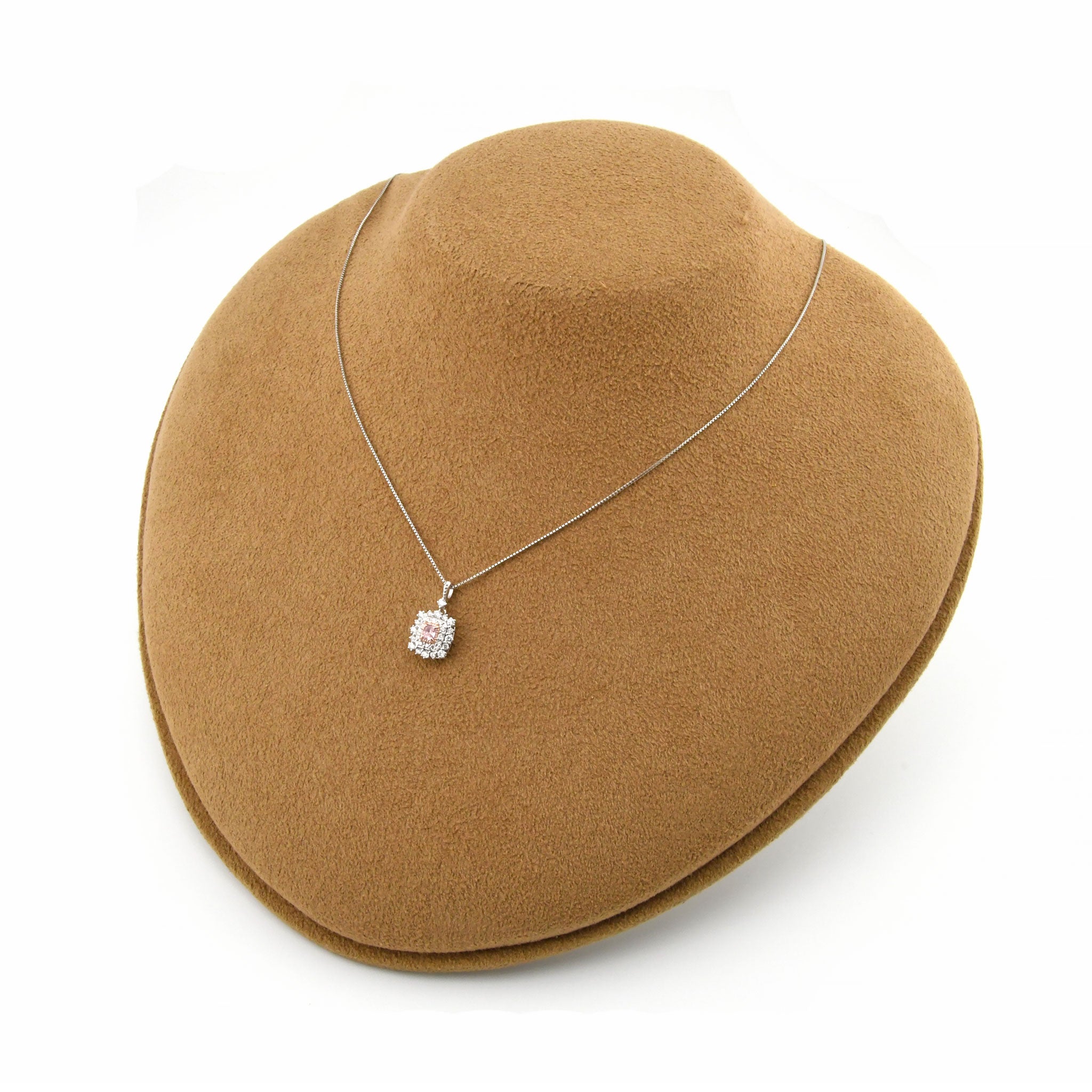 【1点もの・鑑定書付き】天然 ピンクダイヤモンド ネックレス FANCY LIGHT PURPLE PINK ダイヤ Pt950 プラチナ ペンダント ANC099P