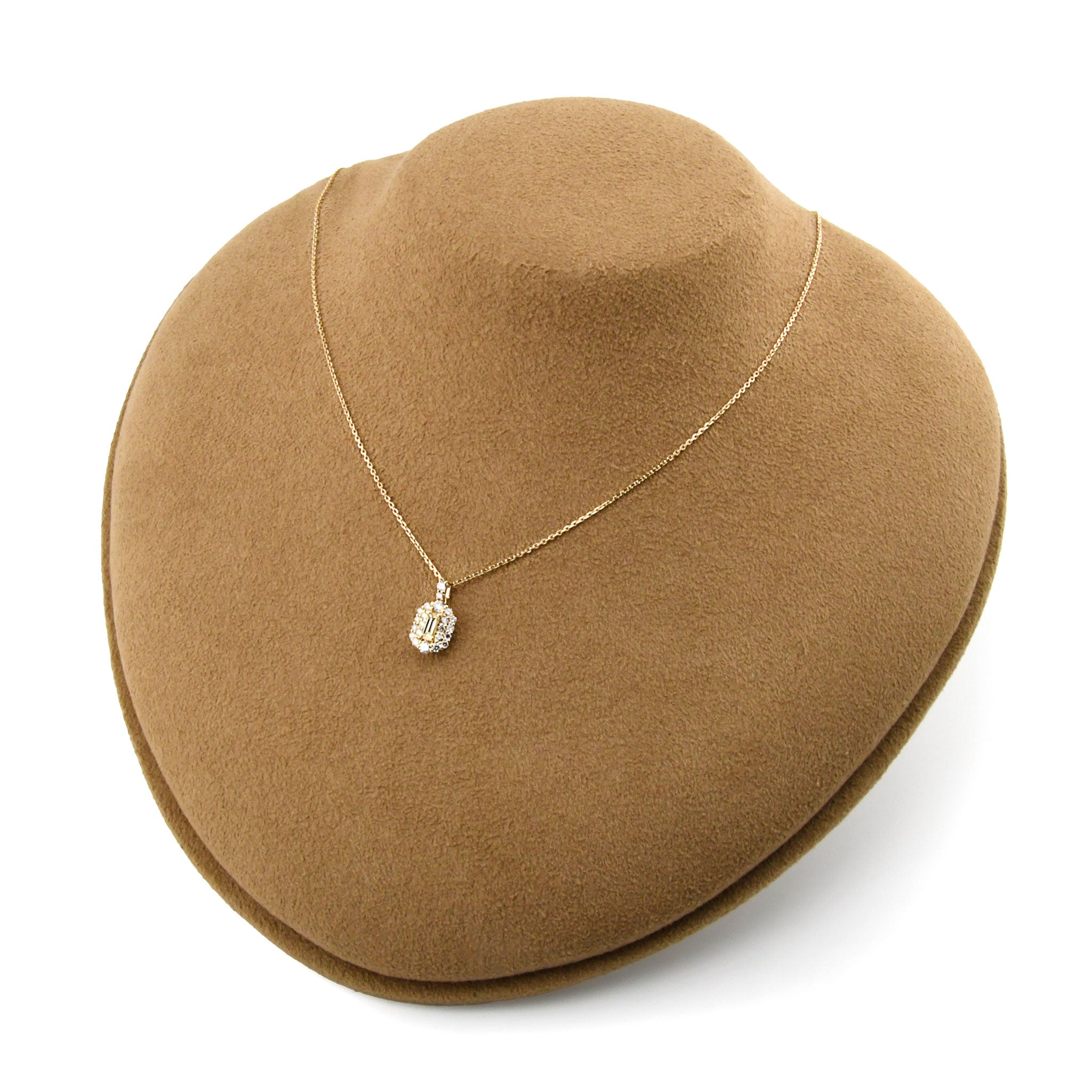 【価格改定対象品】ダイヤモンド 計0.50ct K18YG ネックレス イエローゴールド バゲットカット ダイヤ ANP040K