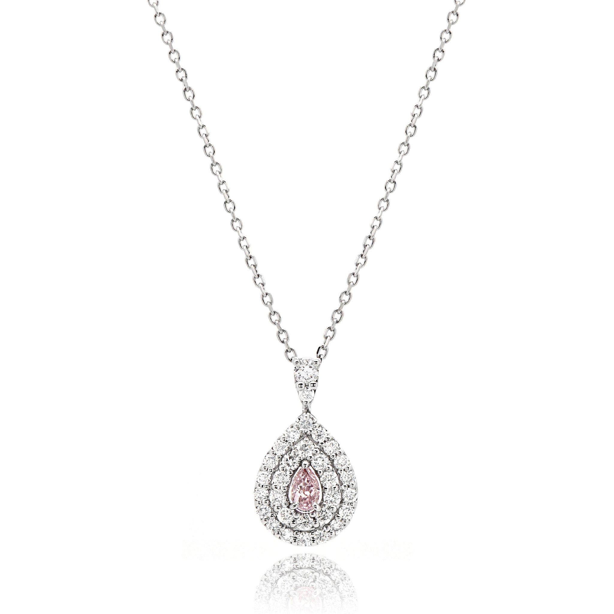 【鑑定書付き】天然 ピンクダイヤモンド ネックレス FANCY DEEP PINK ダイヤ Pt950 プラチナ ペンダント ANP097P4