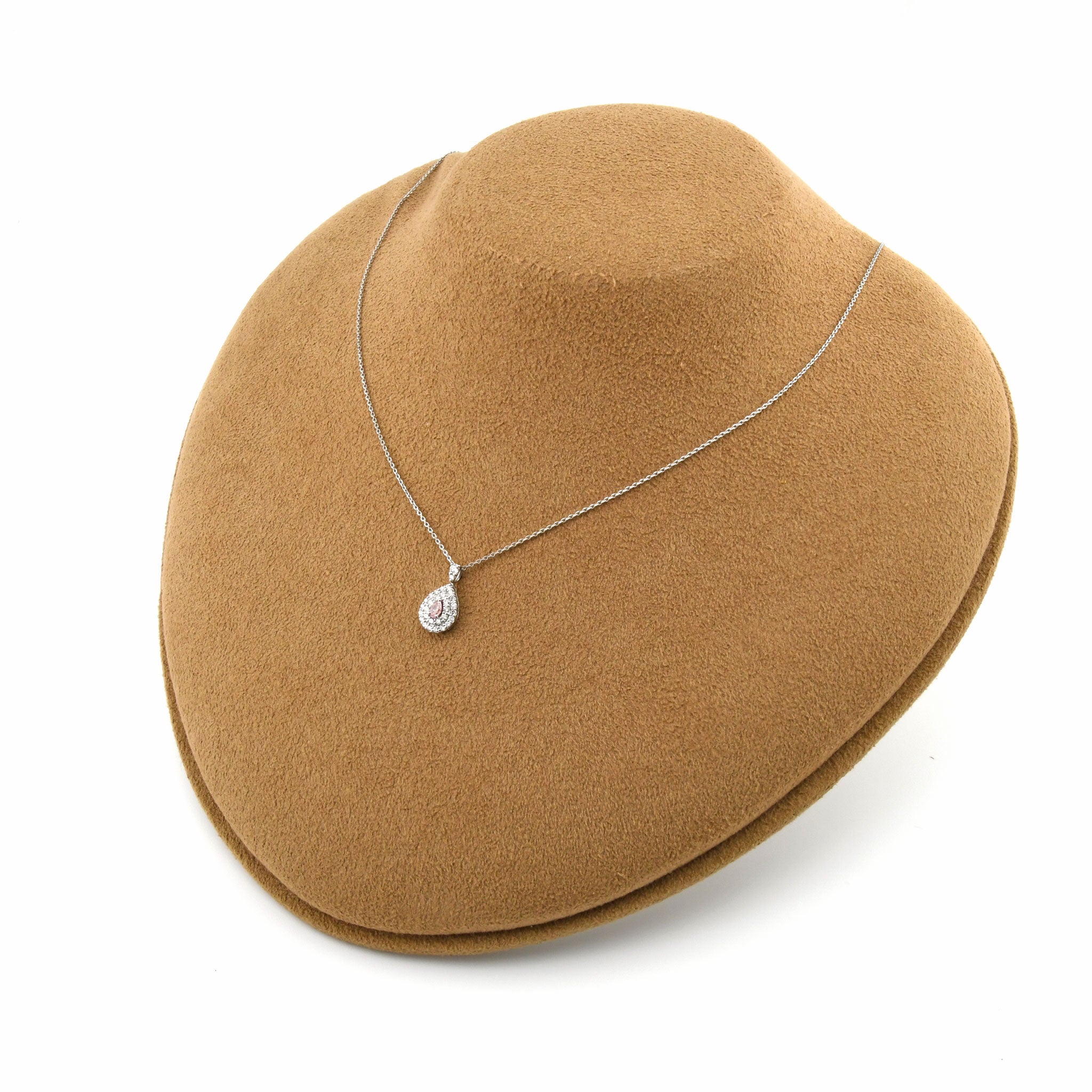 【1点もの・鑑定書付き】天然 ピンクダイヤモンド ネックレス FANCY DEEP PINK ダイヤ Pt950 プラチナ ペンダント ANP097P2