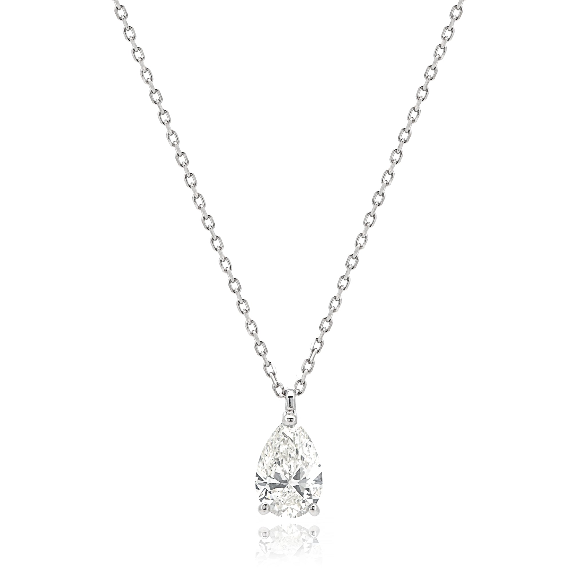 ペアシェイプカット ダイヤモンド 0.5ct 一粒 ネックレス Pt900 プラチナ