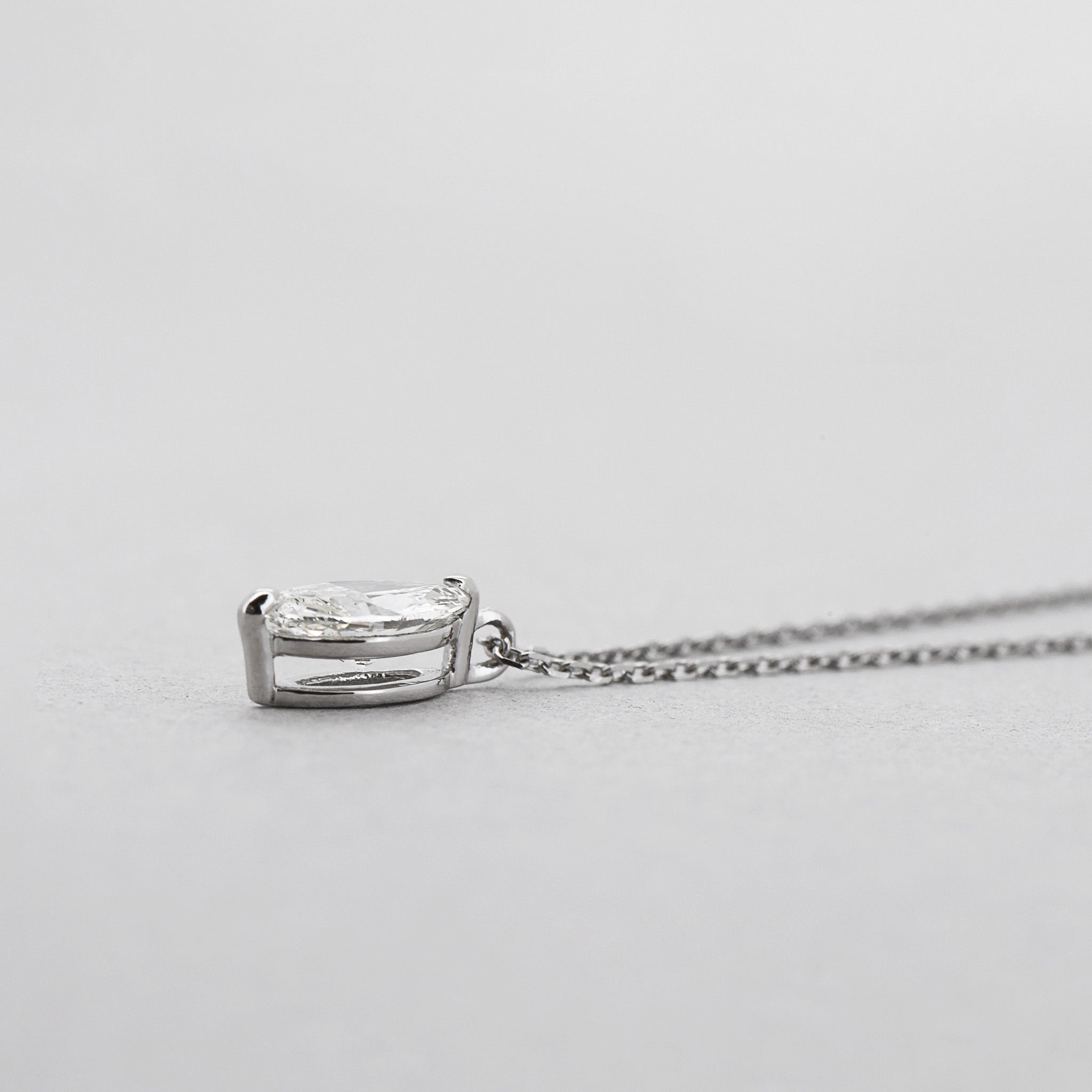 【鑑定書付き】マーキスカット ダイヤモンド 0.5ct 一粒 ネックレス Pt900 プラチナ ANP120P