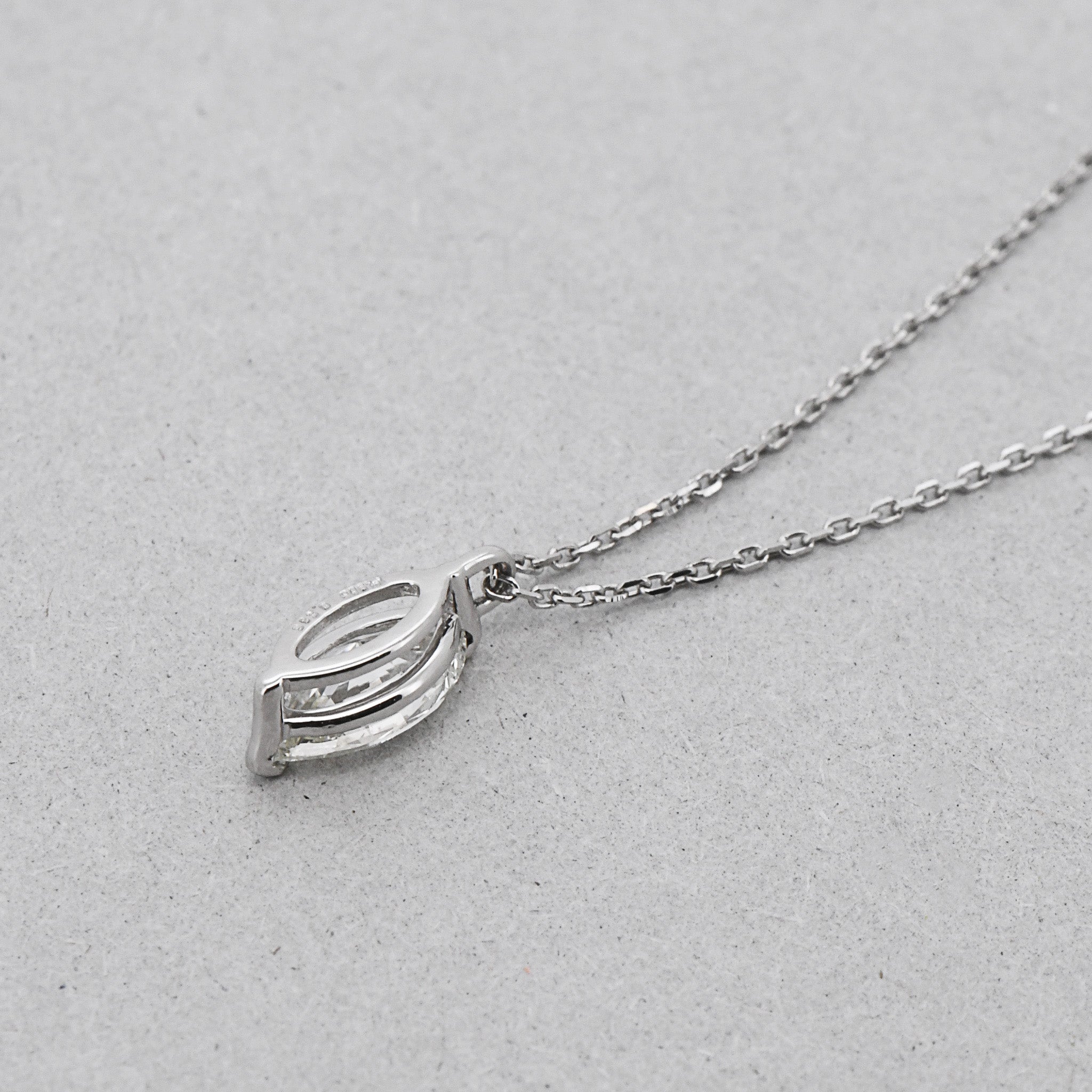 【鑑定書付き】マーキスカット ダイヤモンド 0.5ct 一粒 ネックレス Pt900 プラチナ ANP120P