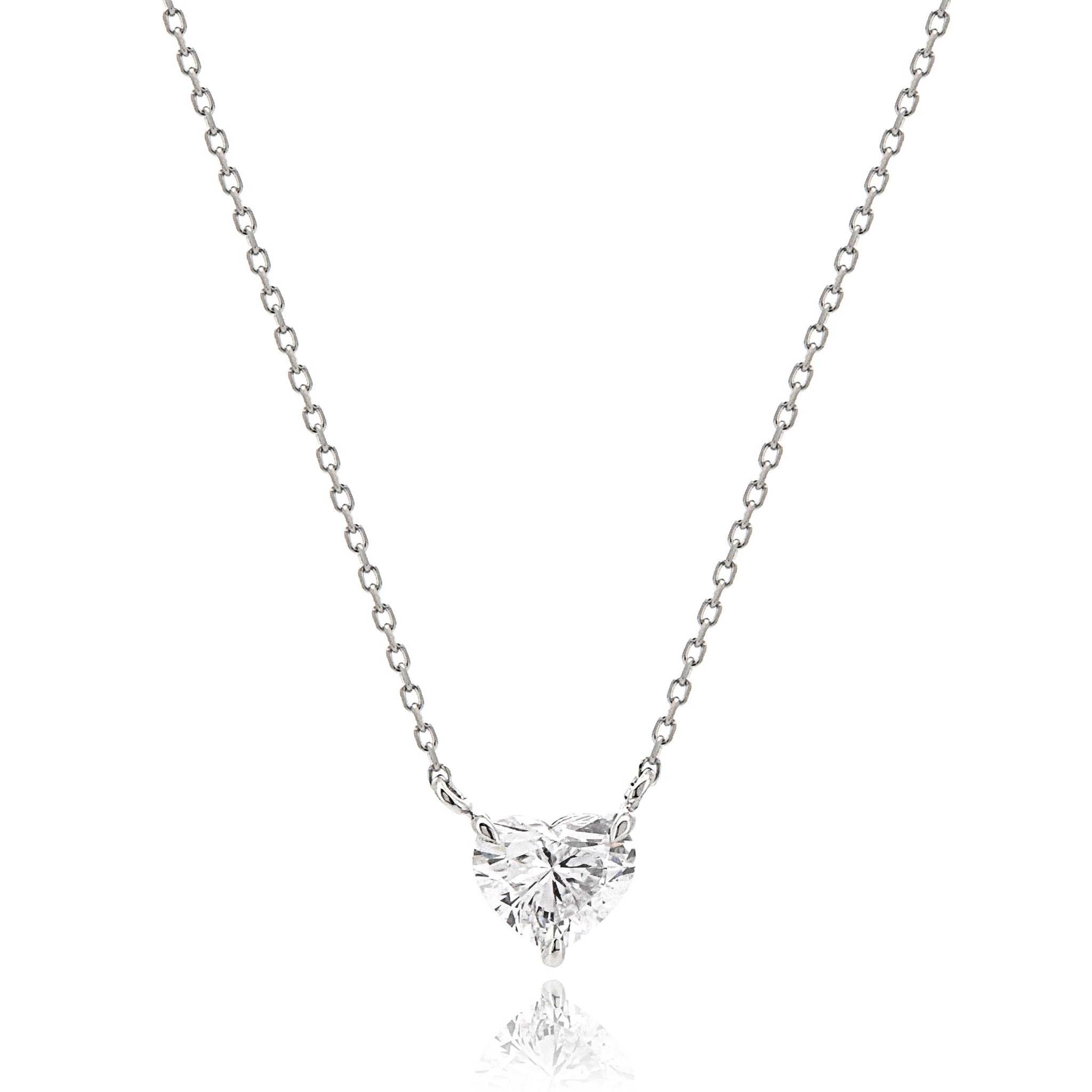 【鑑定書付き】ハートシェイプカット ダイヤモンド 0.5ct 一粒 ネックレス Pt900 プラチナ ANP134P