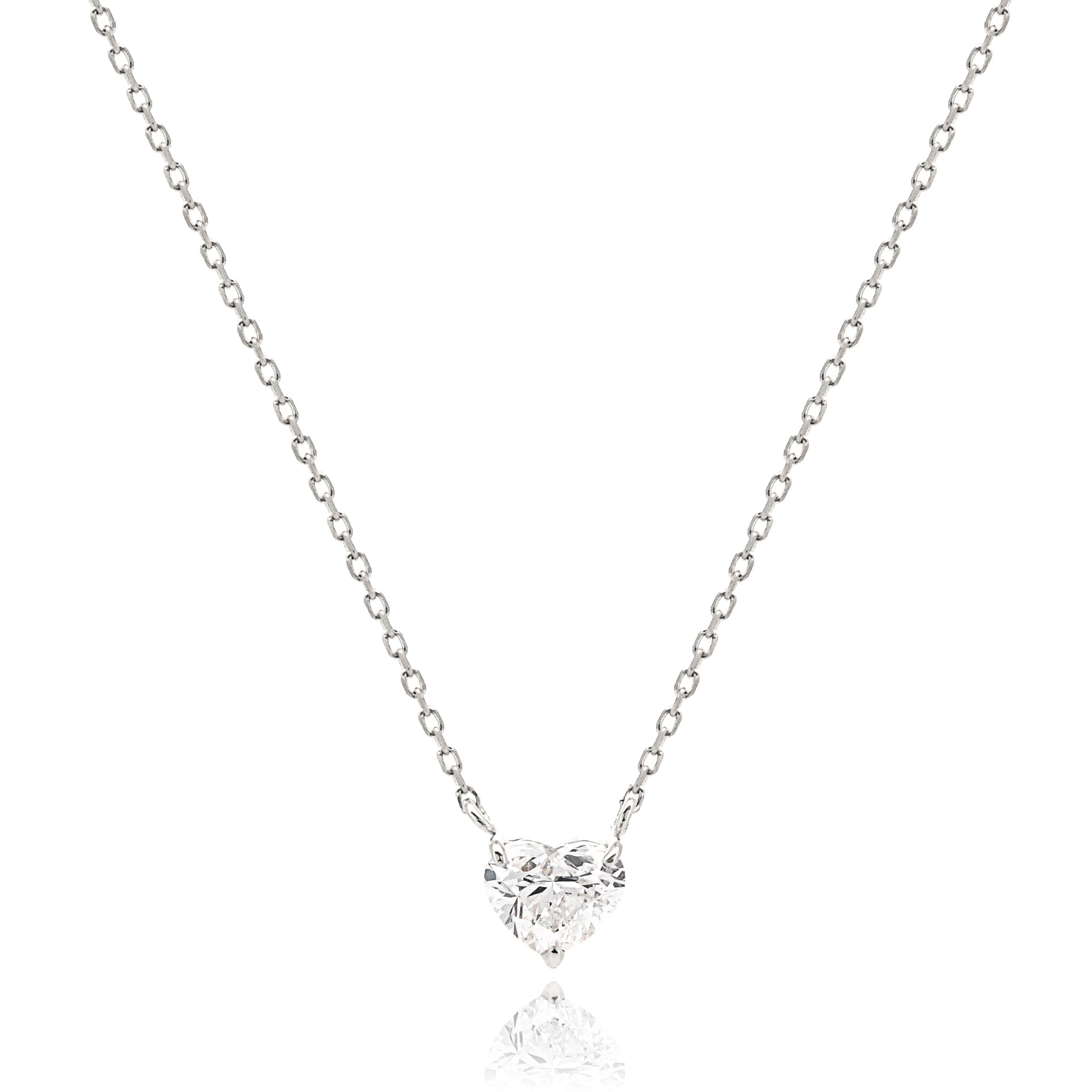 【鑑定書付き】ハートシェイプカット ダイヤモンド 0.3ct 一粒 ネックレス Pt900 プラチナ ANP135P