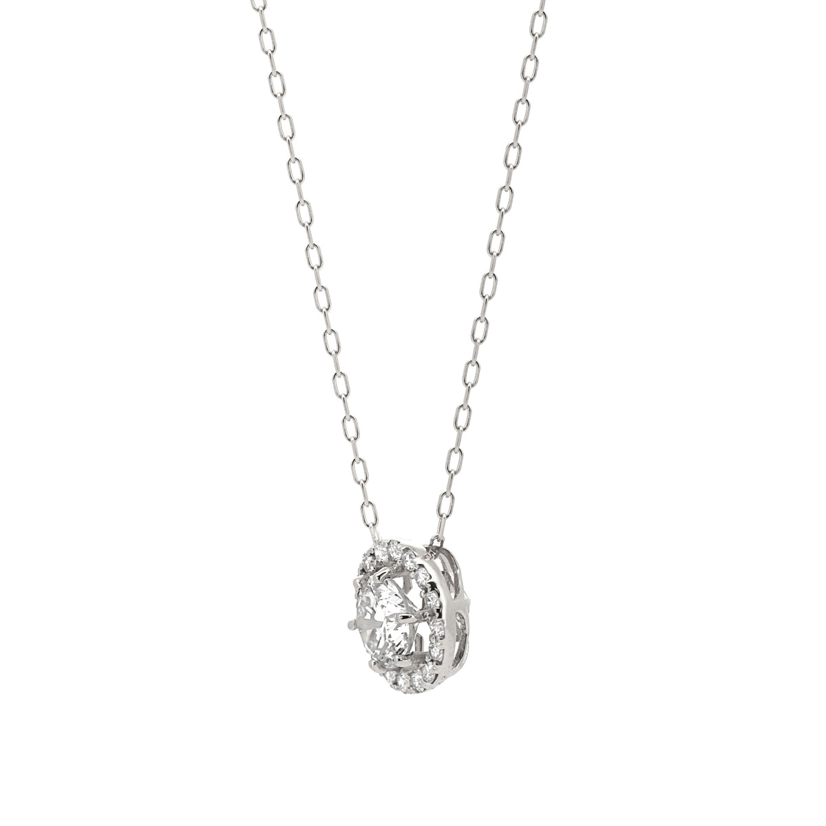 【鑑定書付き】ダイヤモンド 0.5ct 取り巻き ネックレス Pt900 プラチナ ANR143P