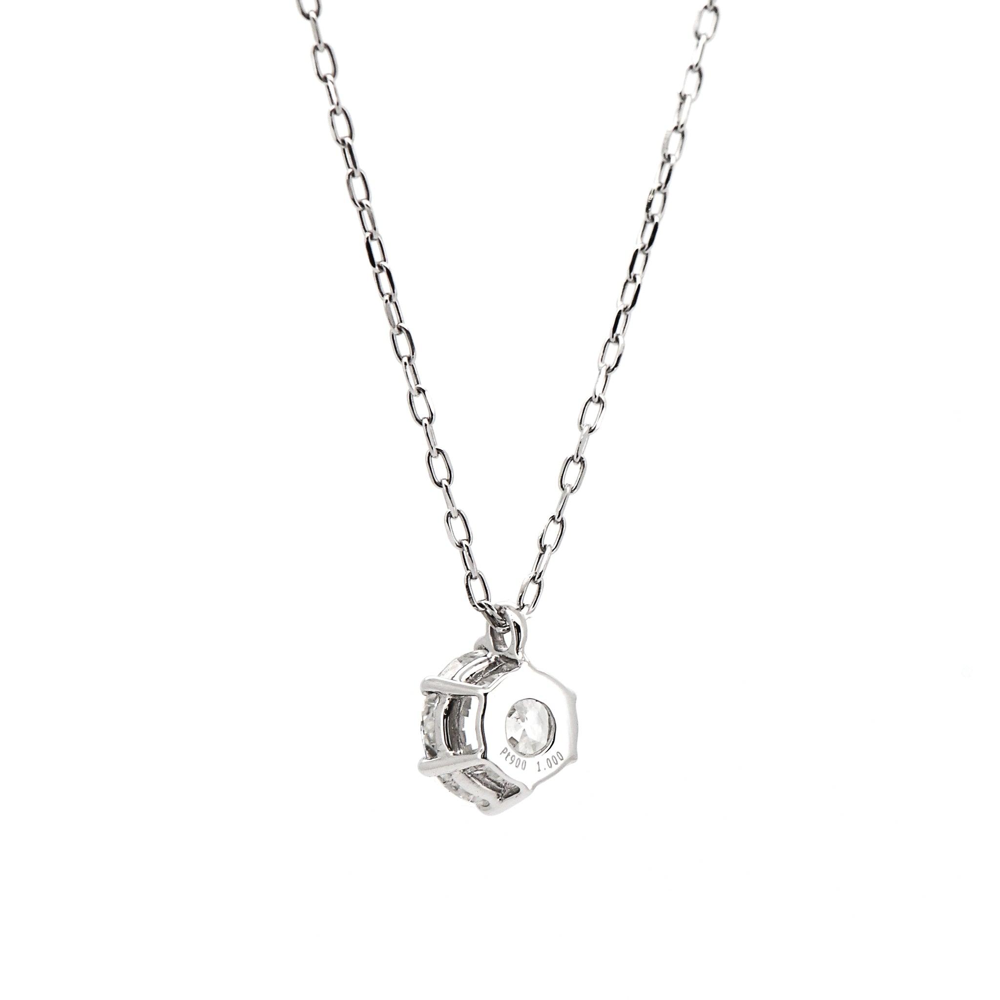 【1点もの・鑑定書付き】 ダイヤモンド 1.000ct プラチナ Pt900 一粒 ダイヤ ネックレス 6本爪 ANS096P