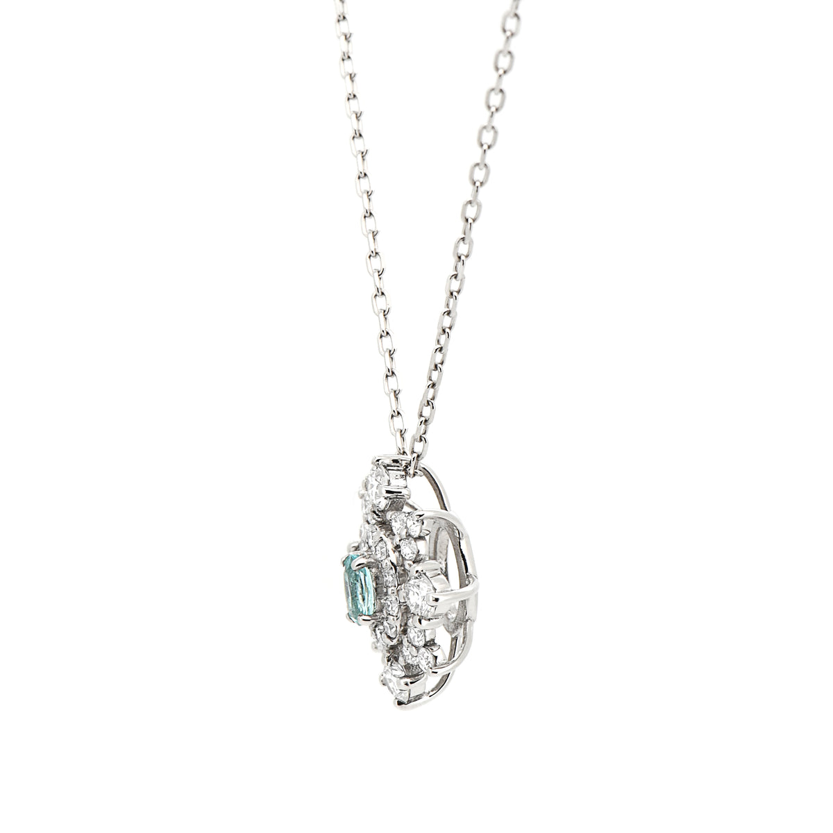【鑑別書付き】パライバトルマリン 0.05ct Pt950 ネックレス プラチナ ANS148P