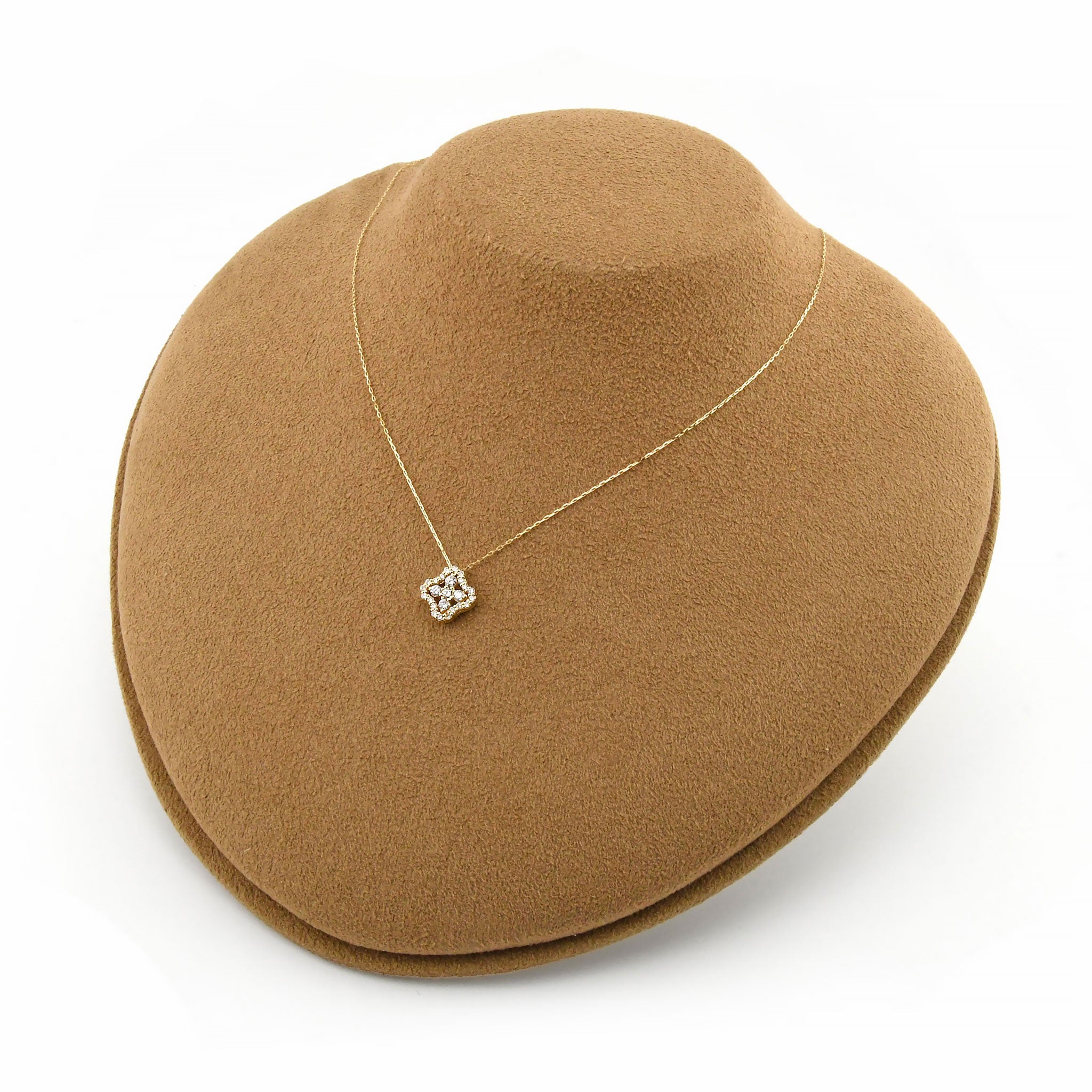 ダイヤモンド 計0.34ct ネックレス K18YG ANU087K