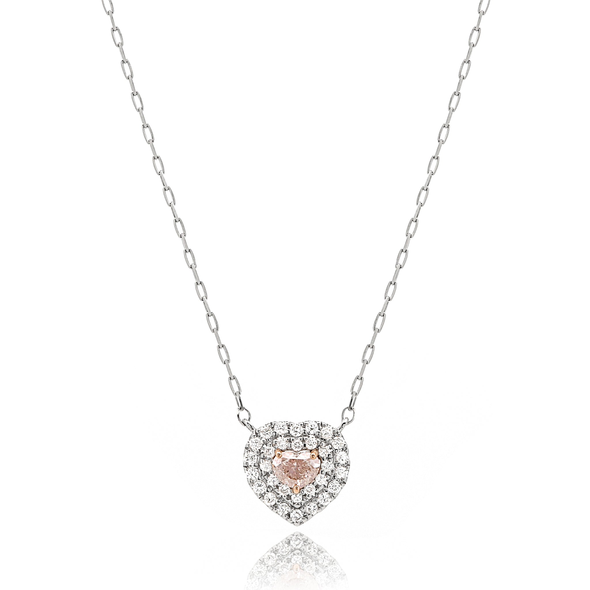Pt900/850 ピンクダイヤモンド・ダイヤモンド ネックレス 品番d24-316 Pt900/850 ピンクダイヤモンド・ダイヤモンド ネックレス 品番d24-316
