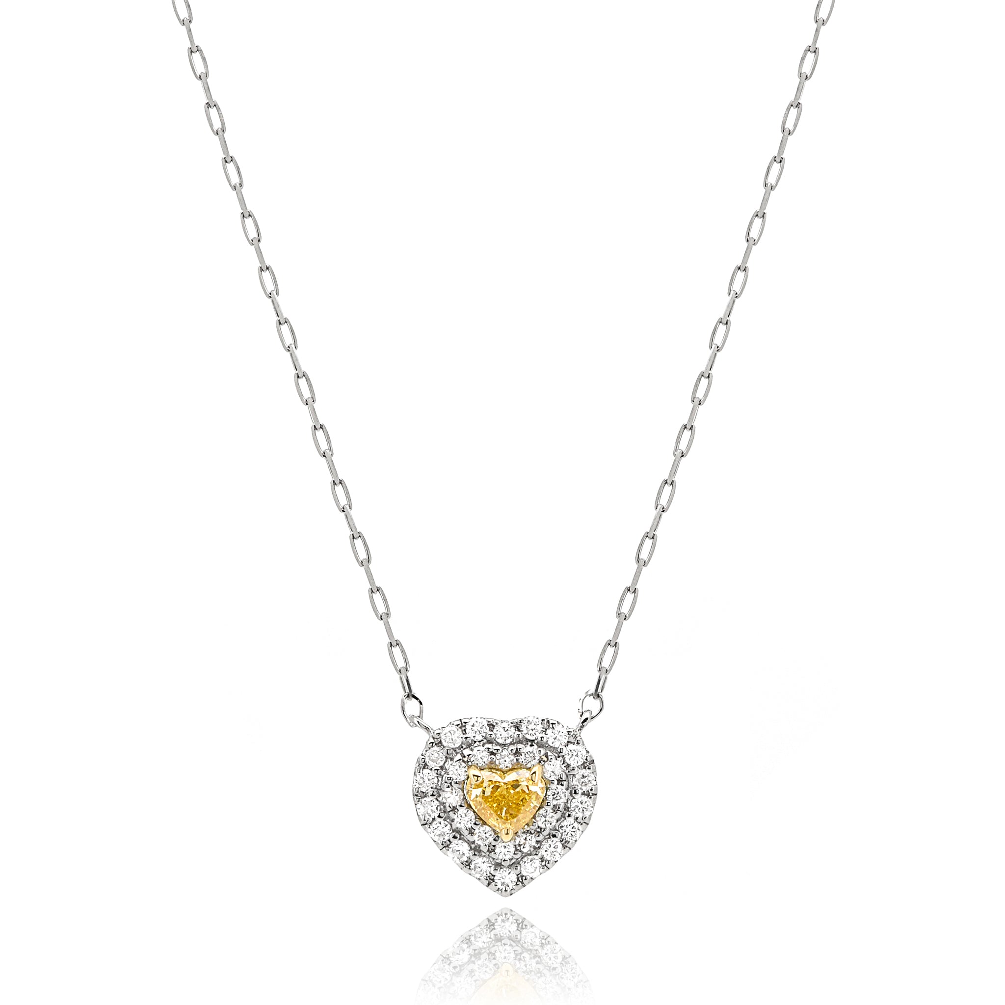 イエローダイヤモンド ネックレス FANCY INTENSE YELLOW ダイヤ Pt900