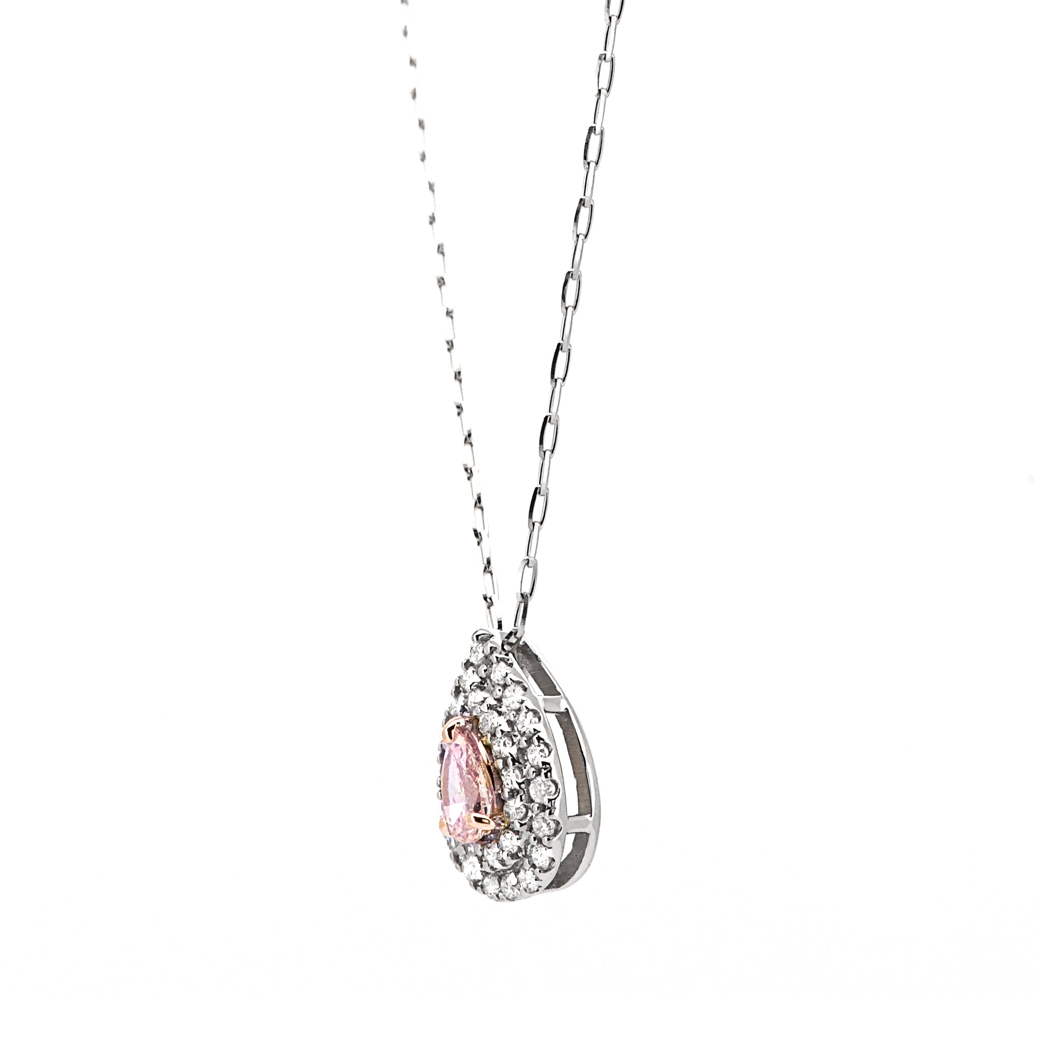【鑑定書付き】天然 ピンクダイヤモンド ネックレス FANCY PINK ダイヤ Pt900 プラチナ ペンダント ANU133P