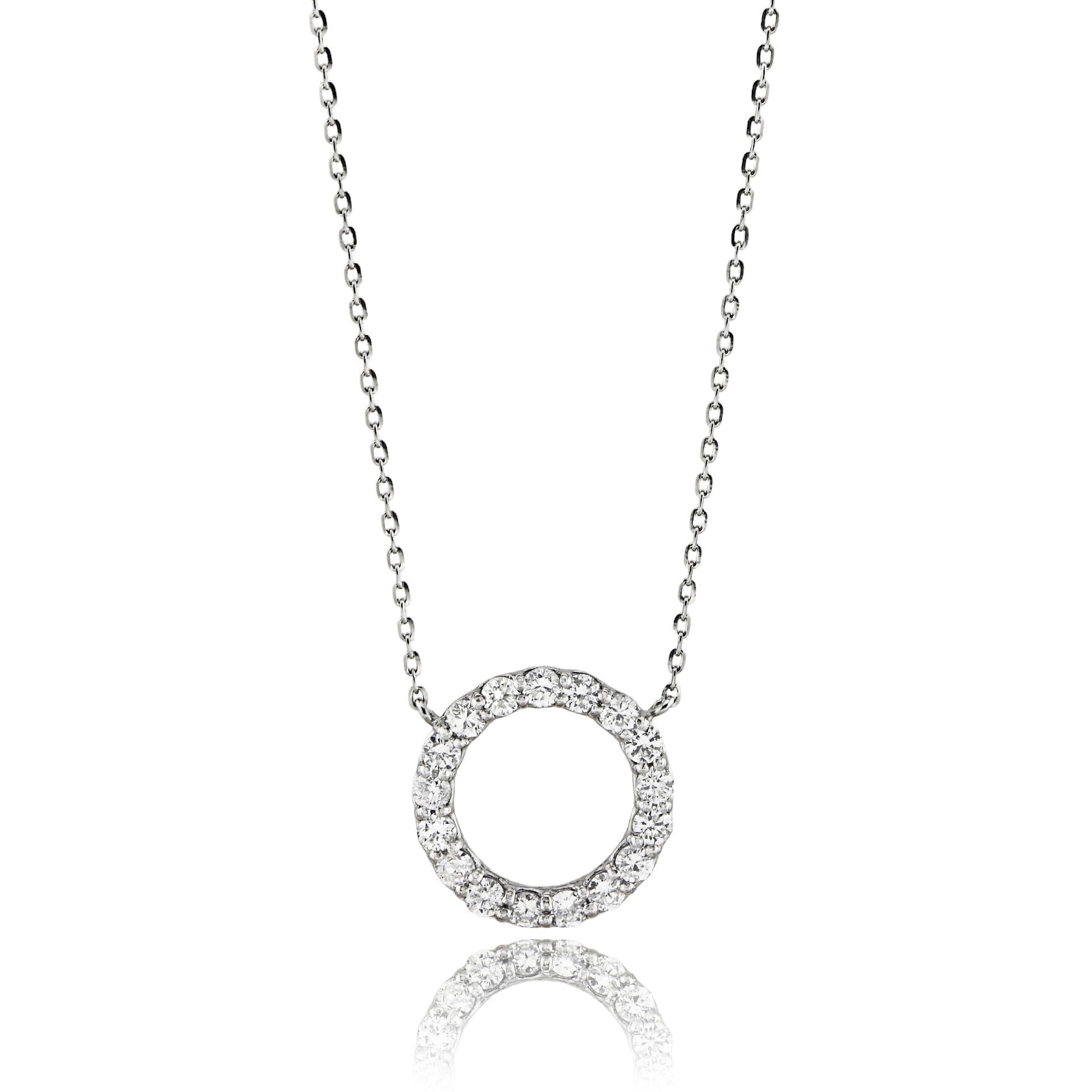 ダイヤモンド 計0.50ct Pt900 ネックレス プラチナ ダイヤ サークル エタニティ ANW033P