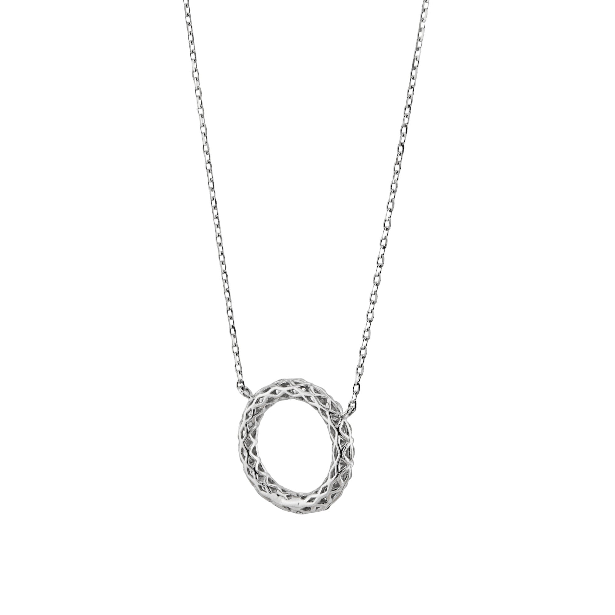 ダイヤモンド 計0.50ct Pt900 ネックレス プラチナ ダイヤ サークル エタニティ ANW033P