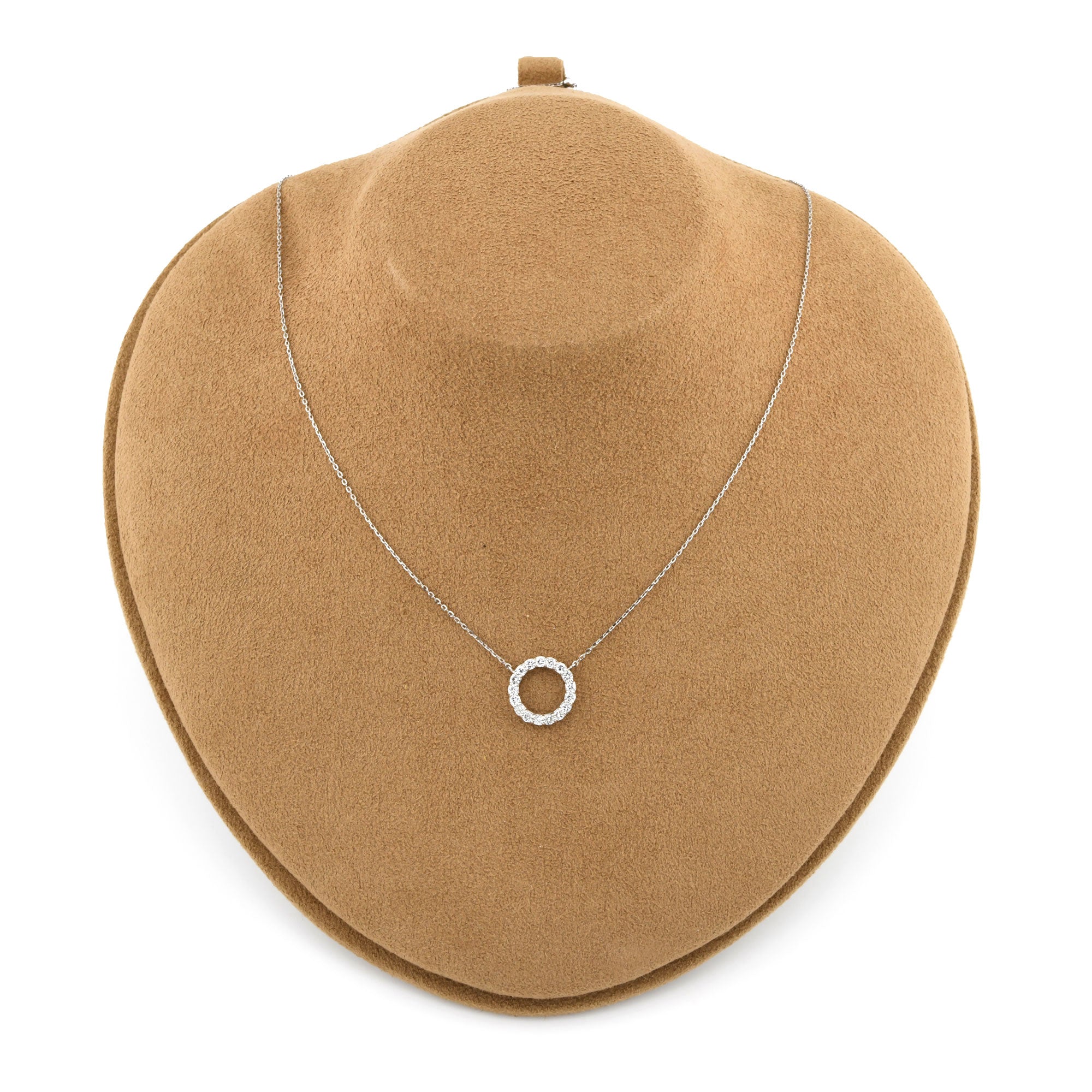 ダイヤモンド 計0.50ct Pt900 ネックレス プラチナ ダイヤ サークル エタニティ ANW033P