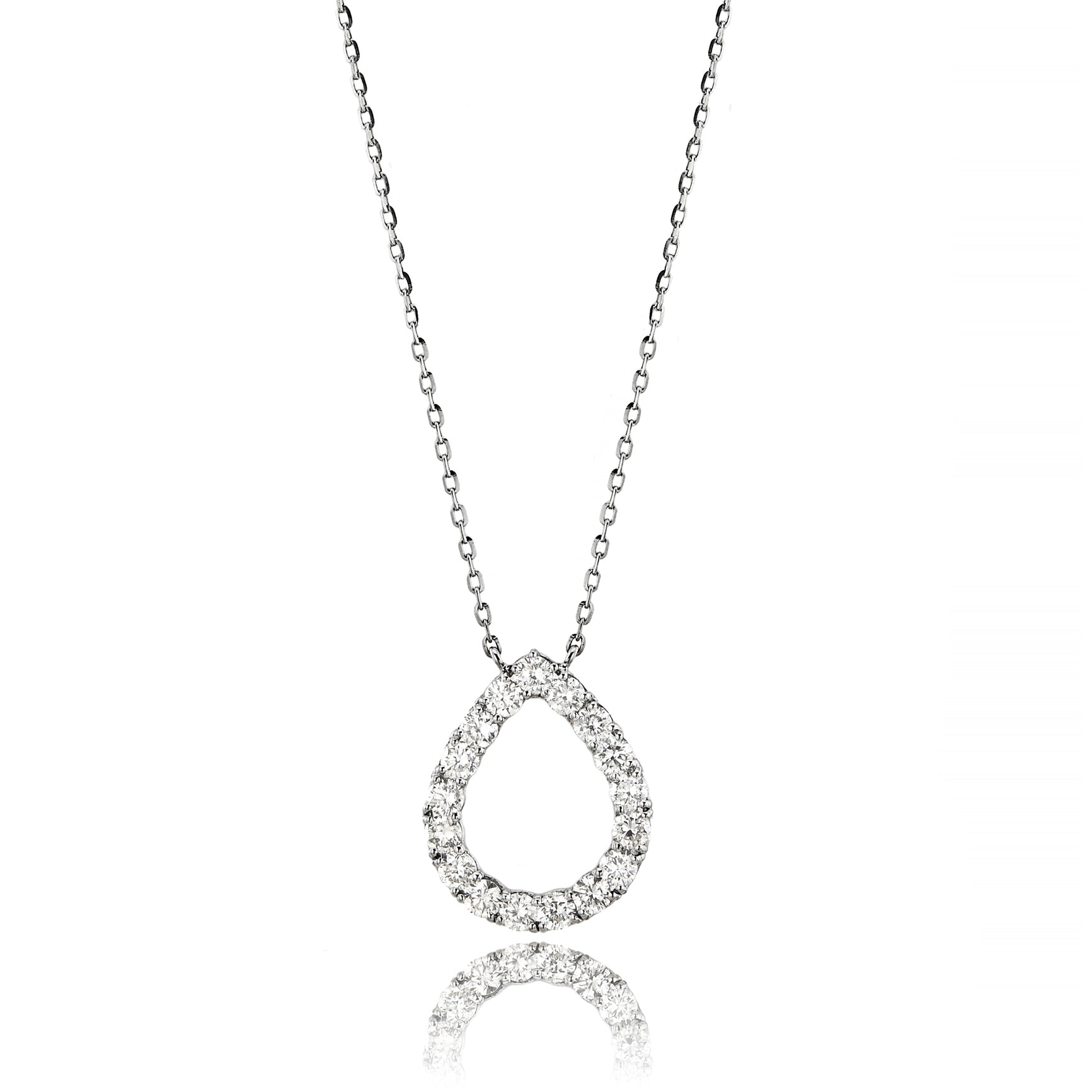 ダイヤモンド 計0.50ct Pt900 ネックレス プラチナ ダイヤ ペアシェイプ 雫 エタニティ ANW034P