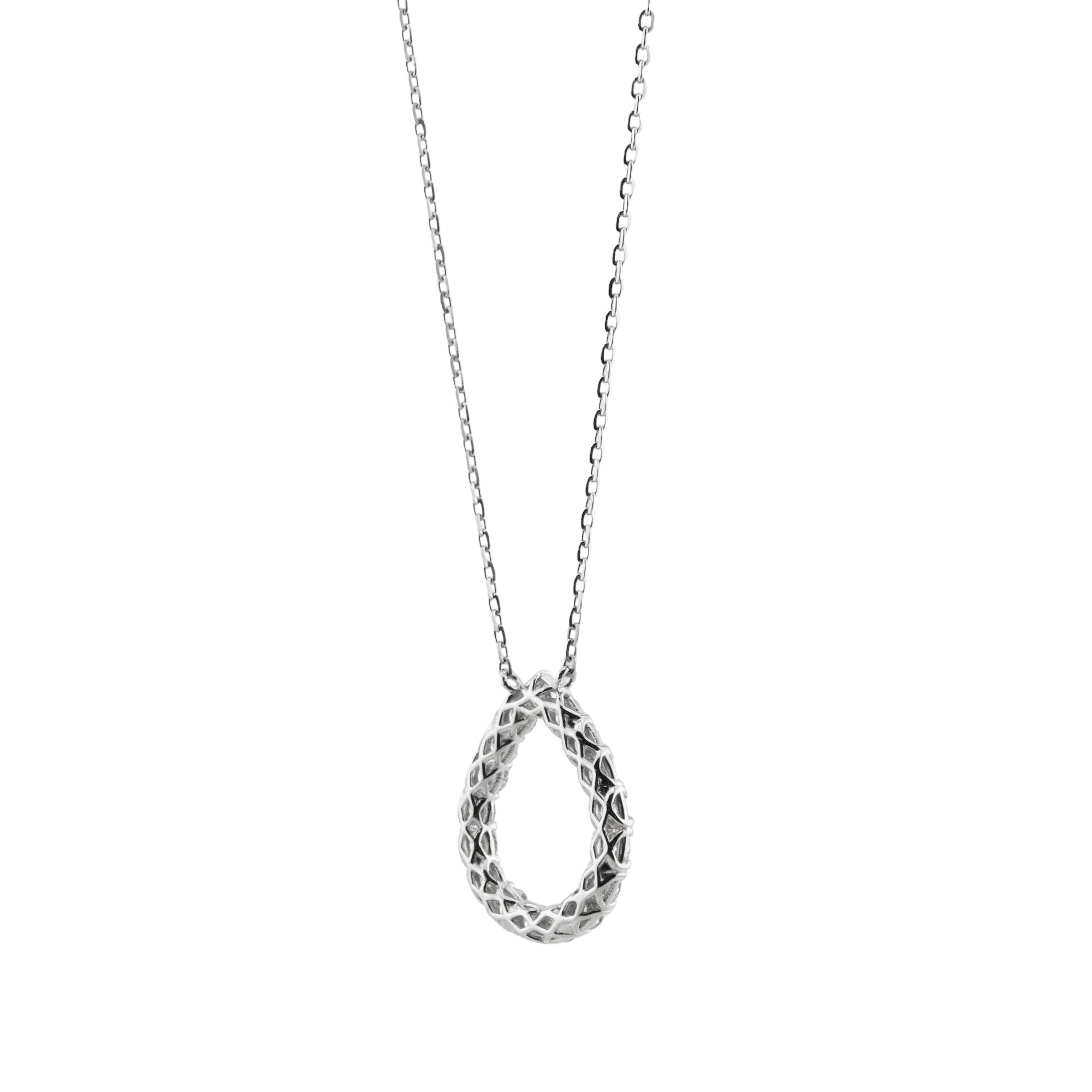 ダイヤモンド 計0.50ct Pt900 ネックレス プラチナ ダイヤ ペアシェイプ 雫 エタニティ ANW034P