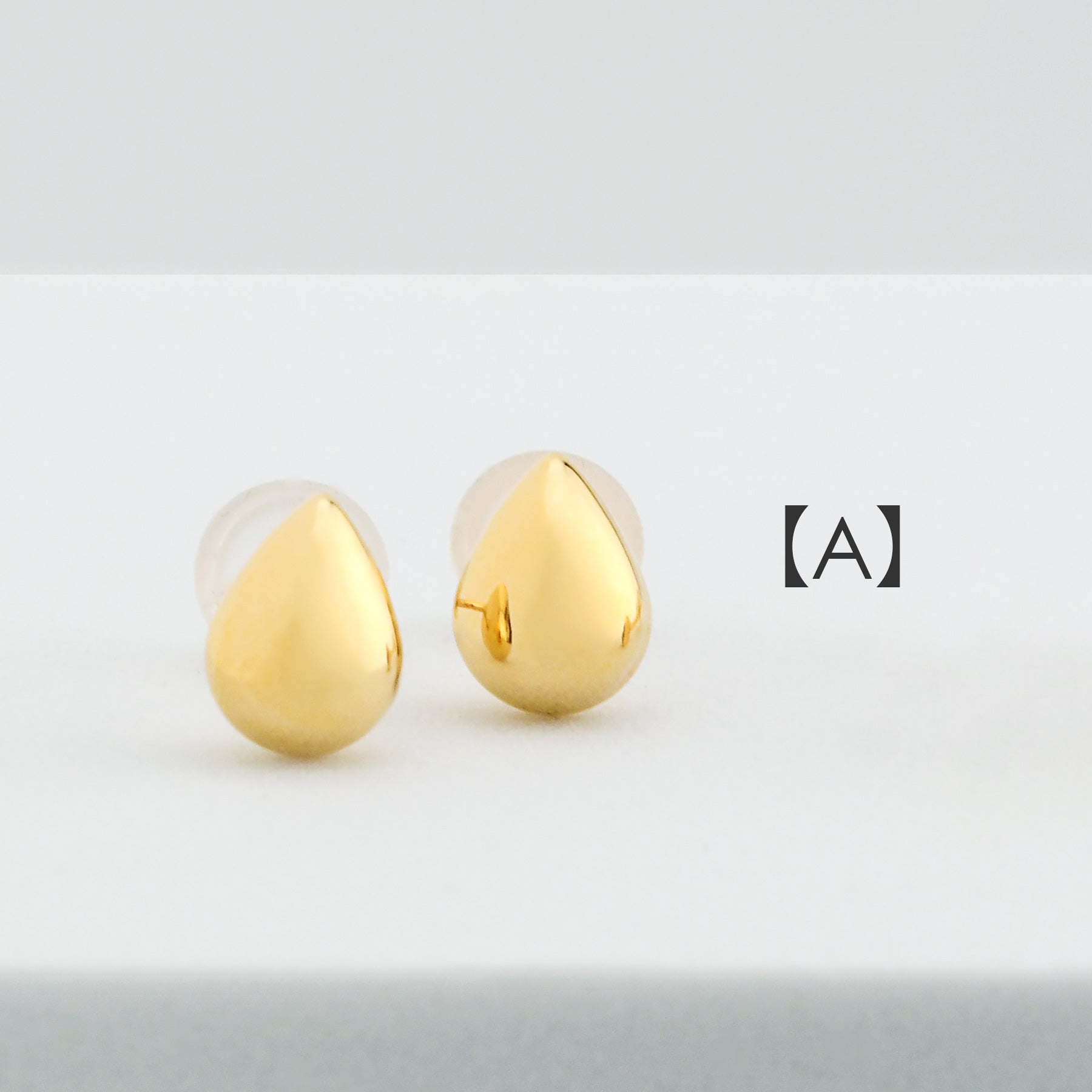 K18YG スタッド ピアス しずく ひし形 APC026K