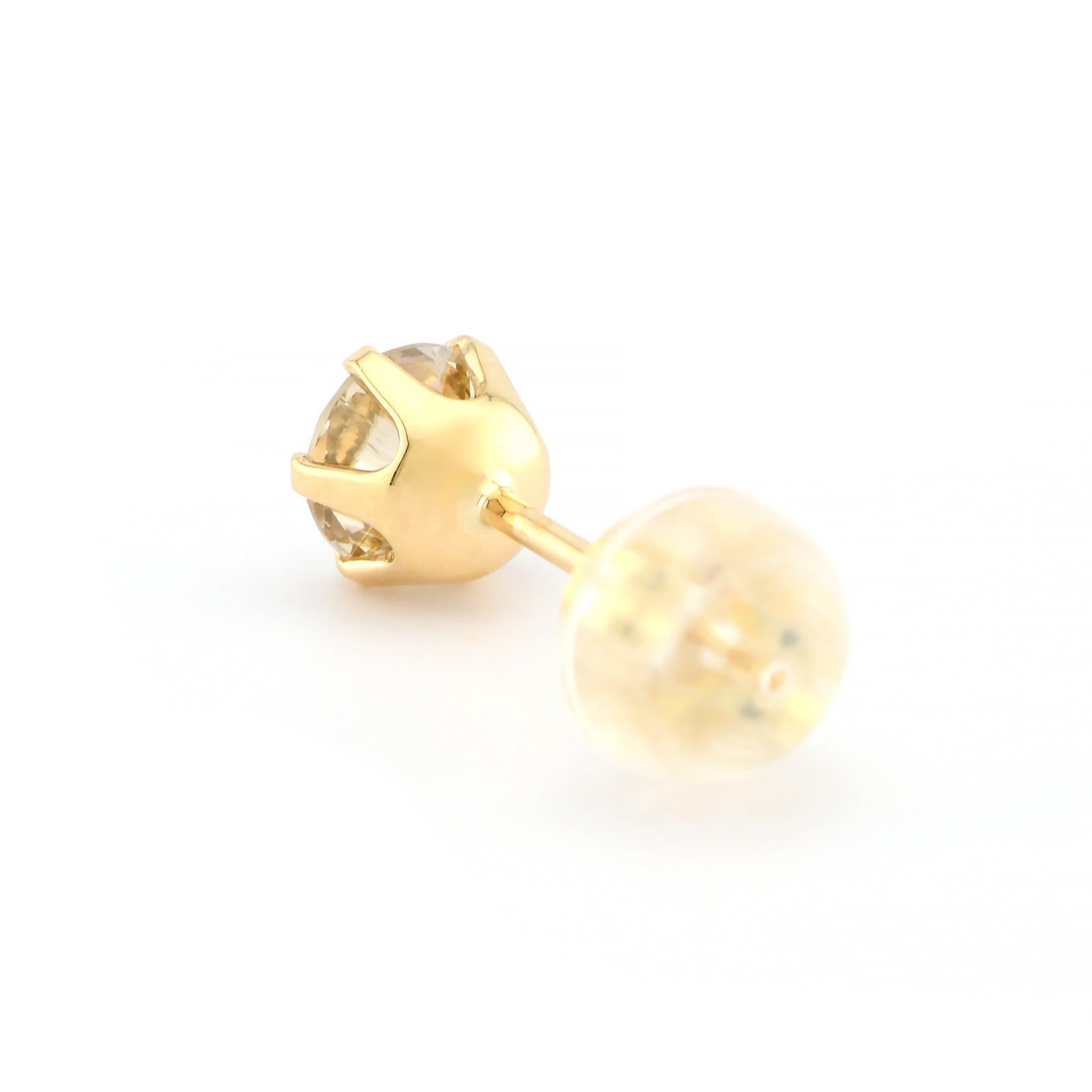 ダイヤモンド 一粒 ピアス 計0.60ct ( 片耳 0.30ct ) K18YG イエローゴールド 6本爪 スタッド ピアス 0.3カラット APP008K