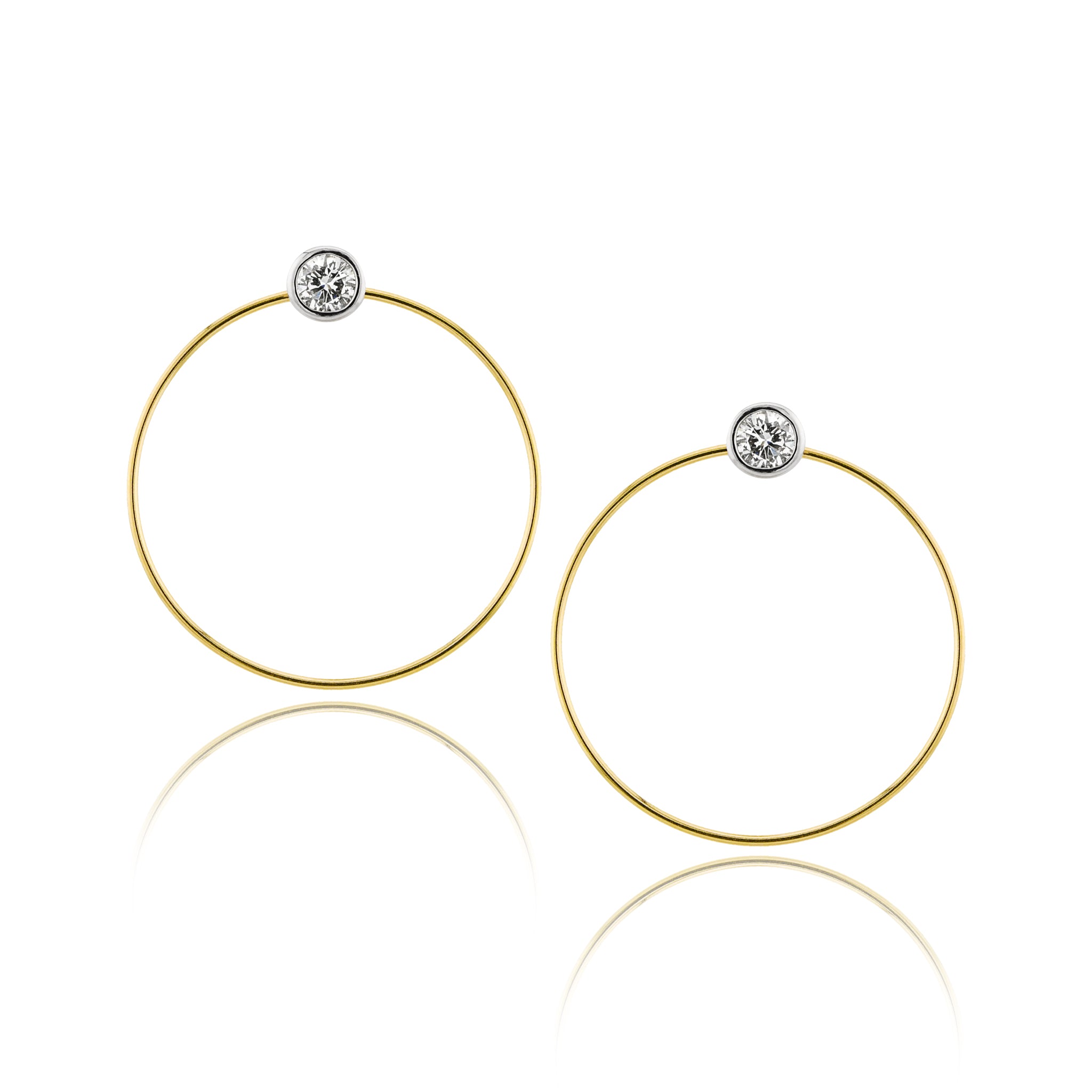 ダイヤモンド ピアス 計0.20ct ( 片耳 0.10ct ) K18YG イエローゴールド Pt900 プラチナ APL013C