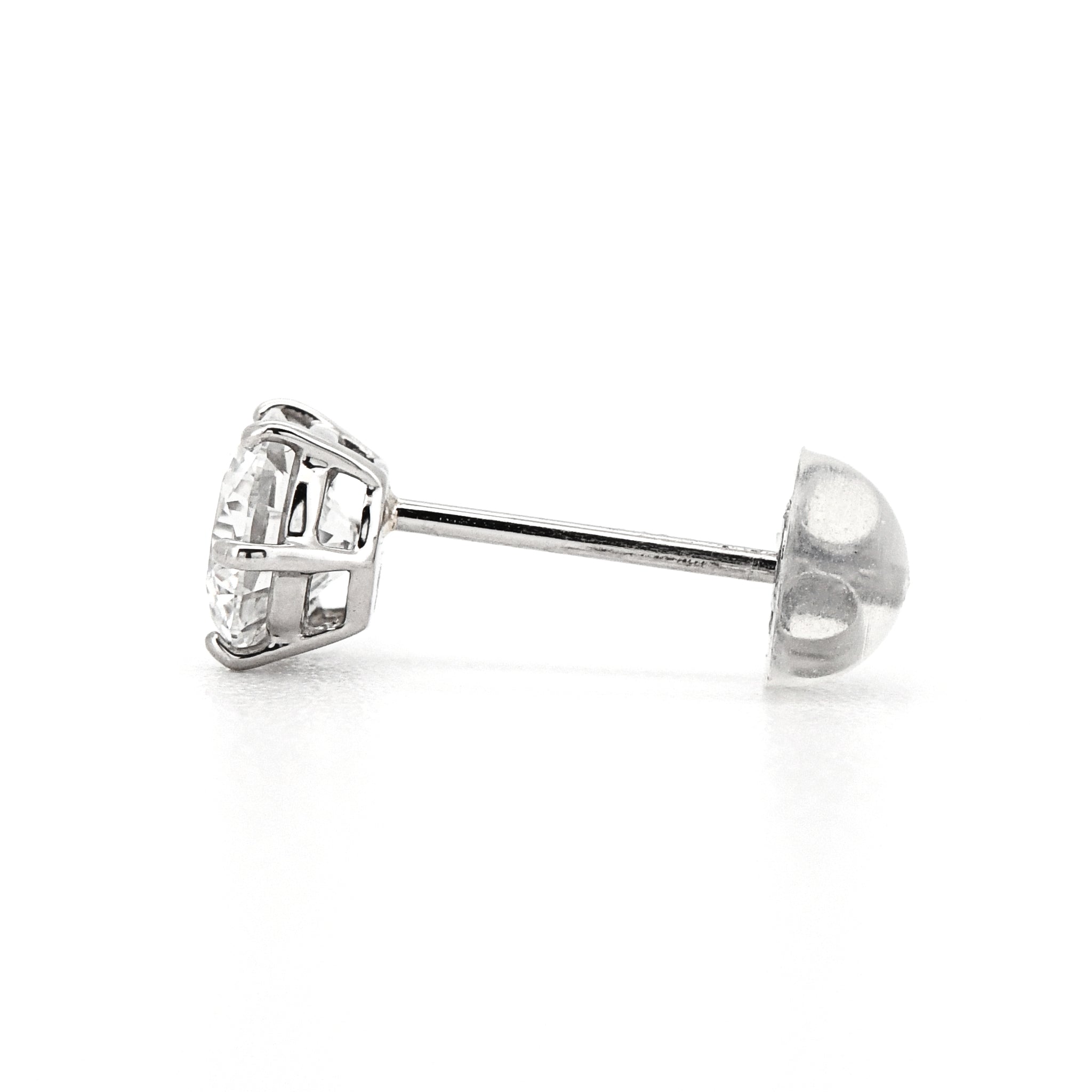 【鑑定書付き】ダイヤモンド 一粒 ピアス 計1.079ct ( 片耳 0.50ct ) Pt900 プラチナ 6本爪 スタッド ピアス 0.5カラット APS029P