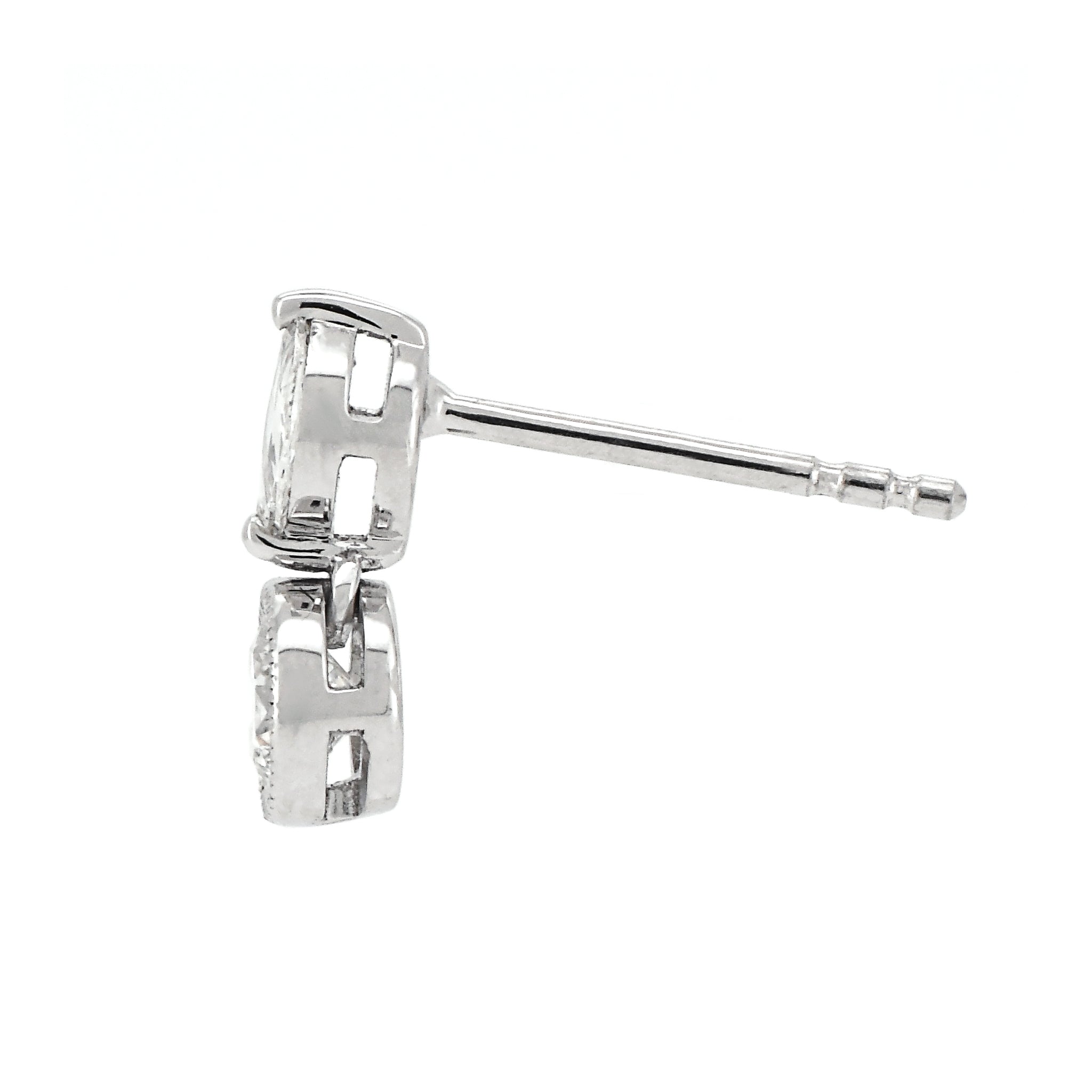 【鑑定書付き】ダイヤモンド ピアス 計0.586ct ( 片耳 0.29ct ) Pt900 プラチナ APW046P