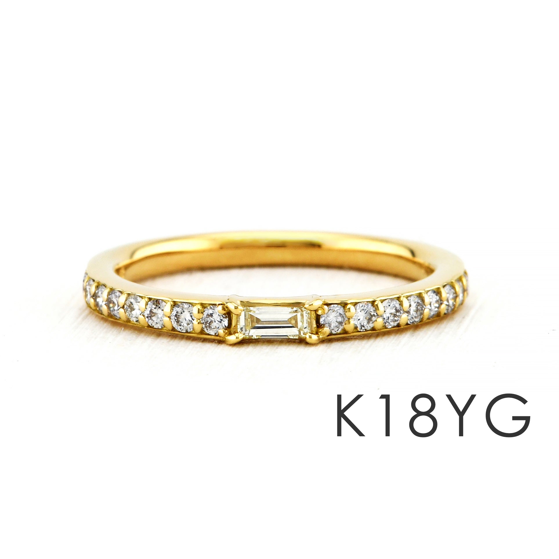 【価格改定対象品】バゲットカット ダイヤモンド 計0.30ct K18YG K18PG Pt900 ハーフ エタニティ リング プラチナ ゴールド ARP022C