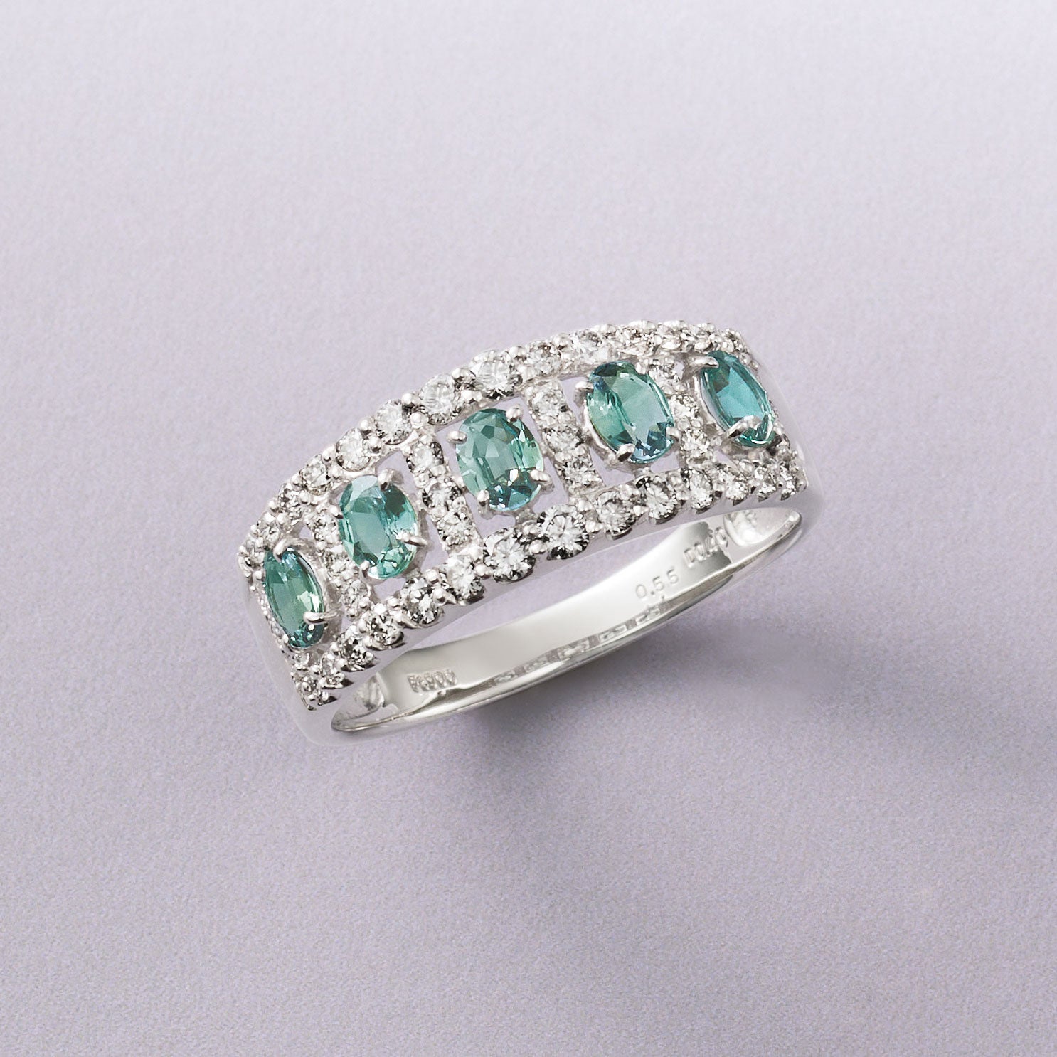 アレキサンドライト ダイヤ リング 計0.55ct Pt900 プラチナ ARP057P