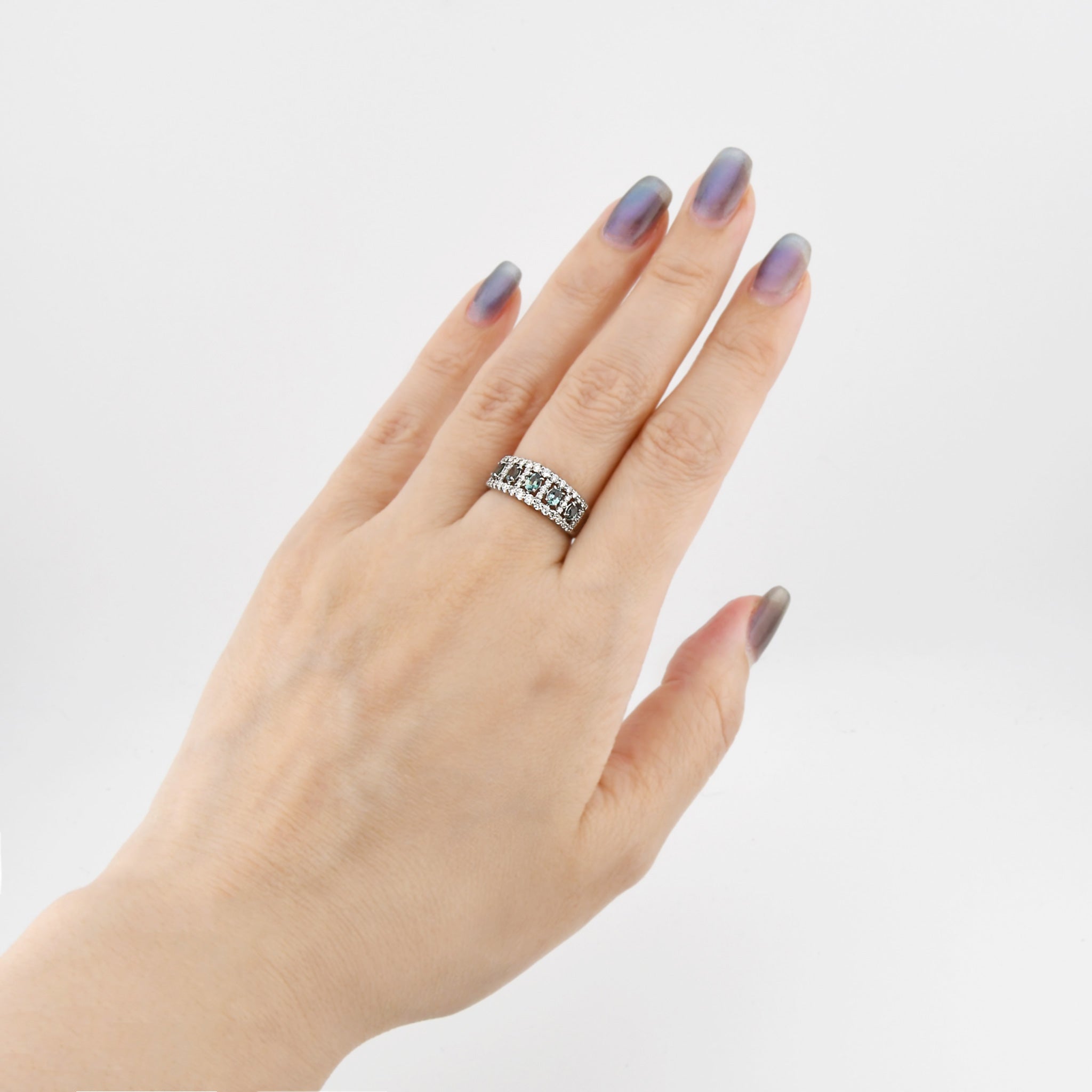 アレキサンドライト ダイヤ リング 計0.55ct Pt900 プラチナ ARP057P