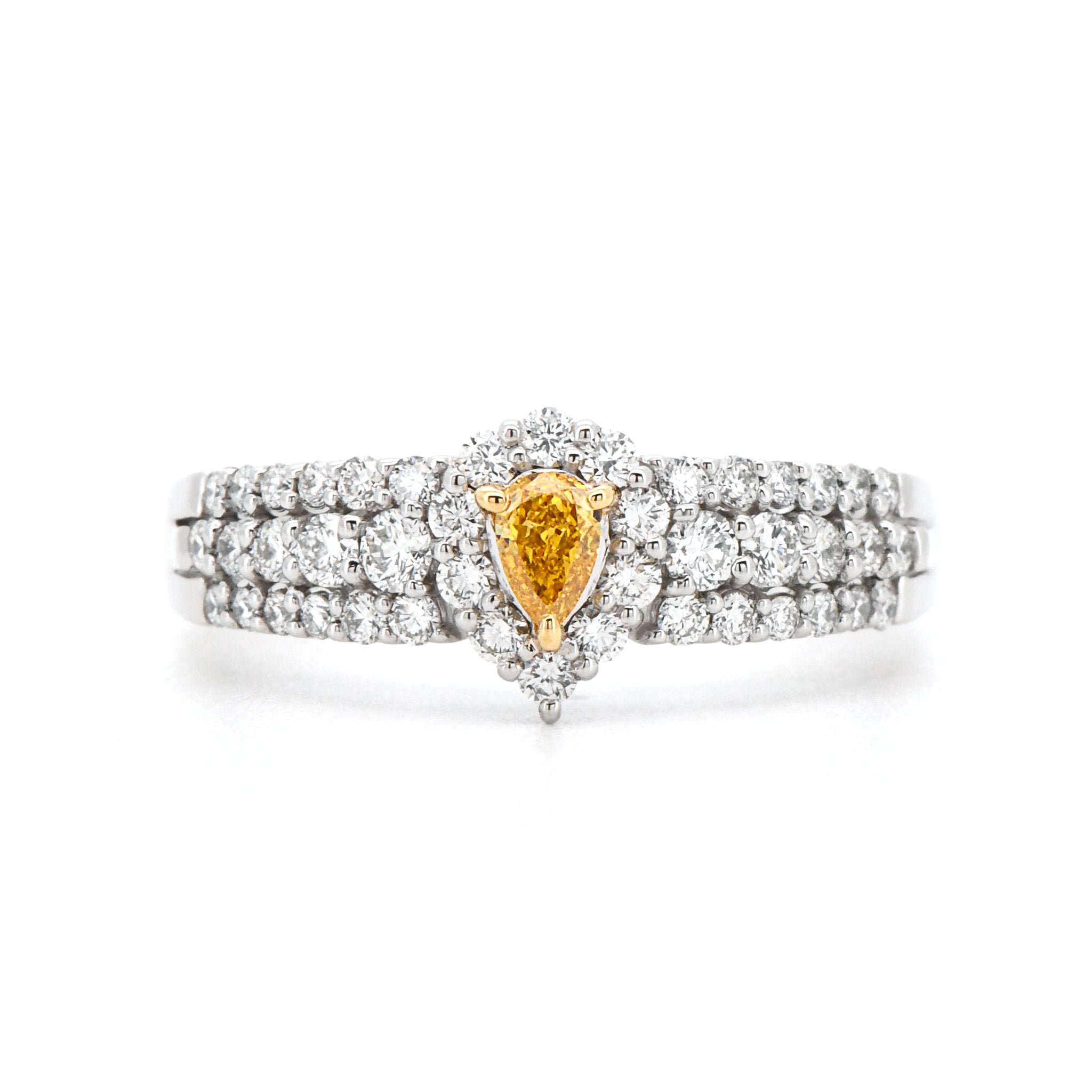 イエローダイヤモンド 天然 リング FANCY VIVID ORANGY YELLOW Pt950 1 イエローダイヤモンド 天然 リング FANCY VIVID ORANGY YELLOW Pt950 1