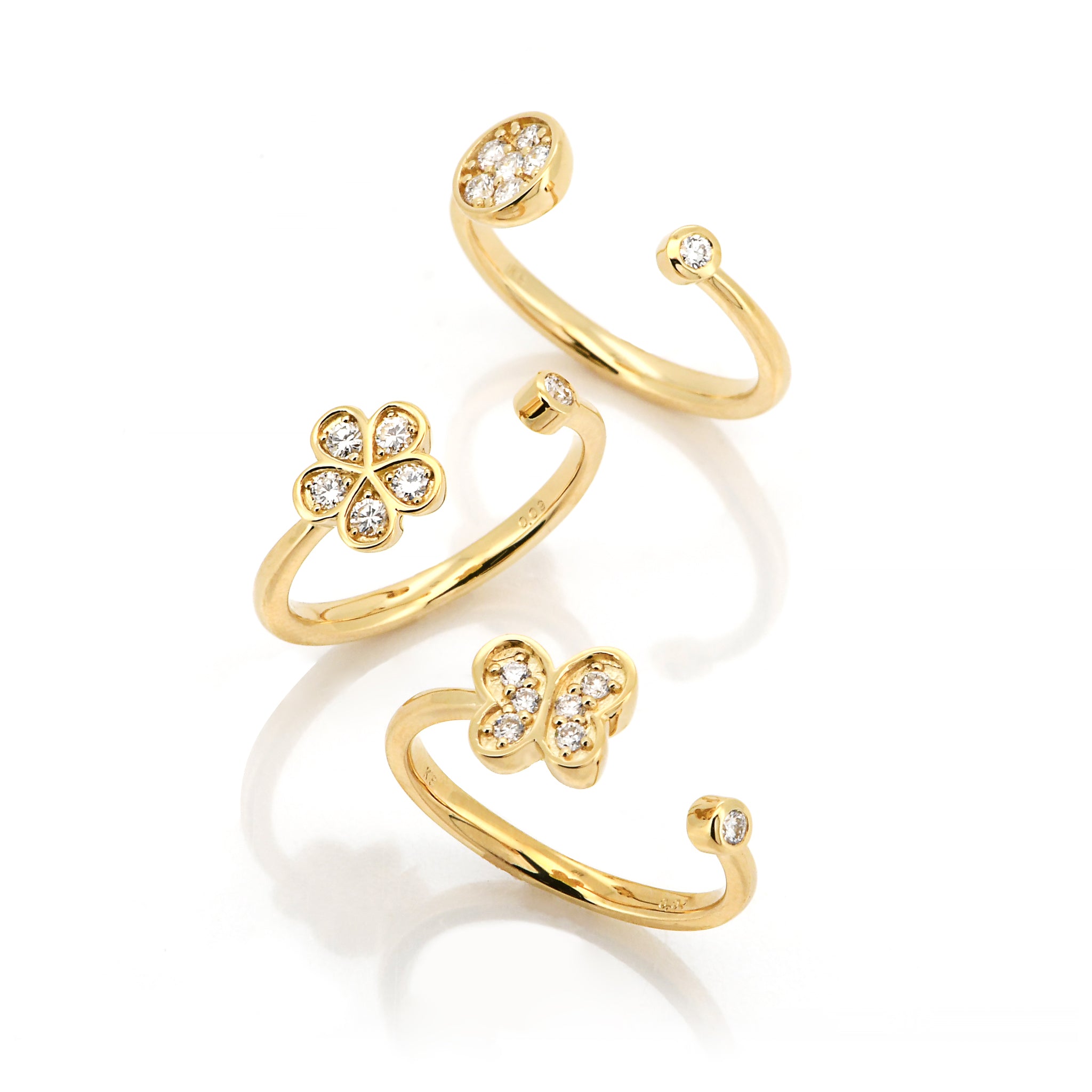 【価格改定対象品】ダイヤモンド K18YG ピンキーリング 小指の指輪 ダイヤ イエローゴールド ARS061K