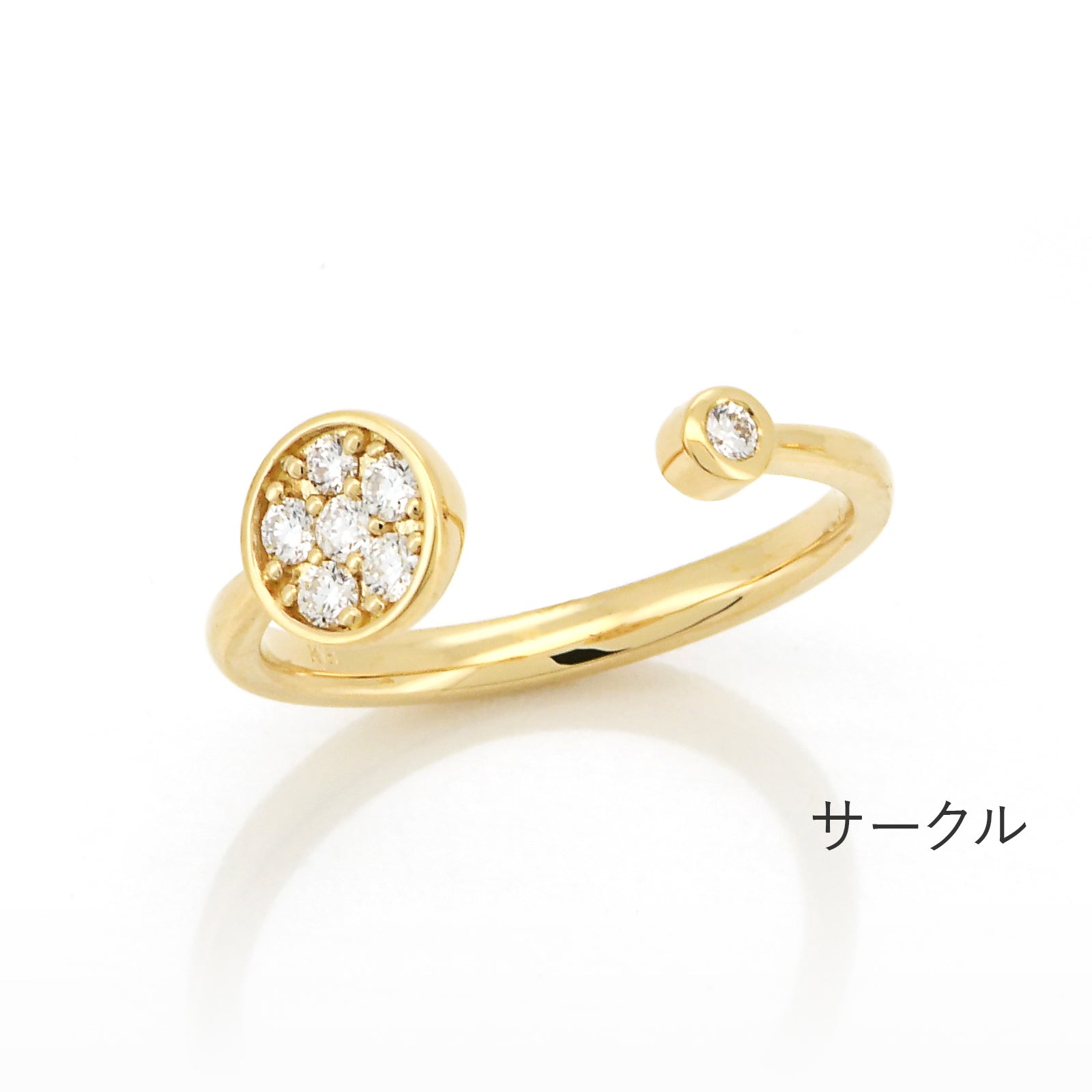 【価格改定対象品】ダイヤモンド K18YG ピンキーリング 小指の指輪 ダイヤ イエローゴールド ARS061K