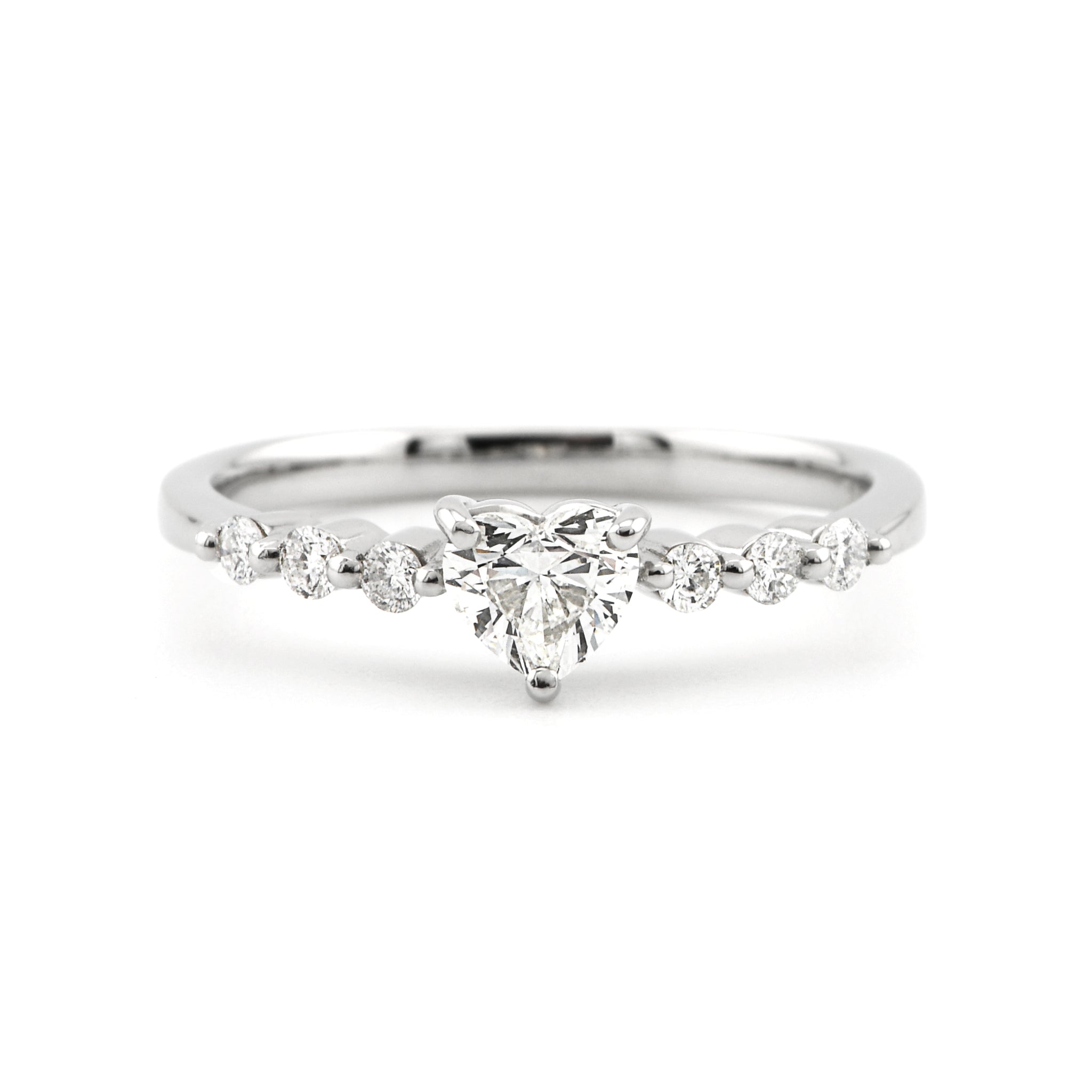 ハートシェイプ ダイヤモンド リング 計0.51ct Pt950 プラチナ ARW034P